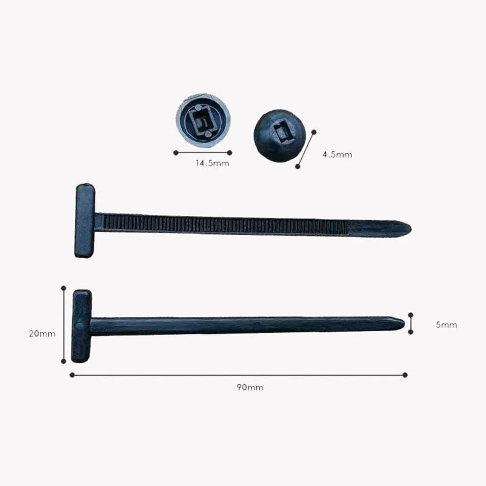 Nylon Universal Cable Tie Buckle, Heavy Duty Self-Locking Nylon Zip Ties Holder, Multipurpose Plastic Cable Ties Tool, Solve Car Body Fastening Problems, Bumper Retainer Clips for Car Daily Repair(200