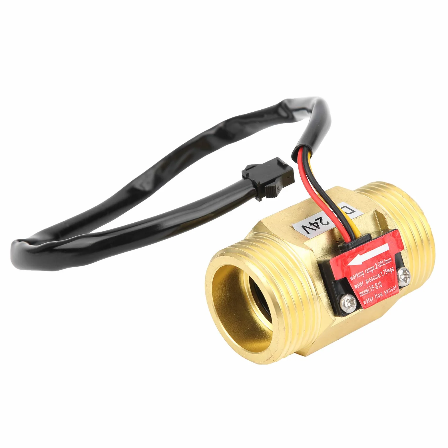 Czujnik przepływu wody G1in, turbinowy licznik DC 24 V 2~50 l/min YF-B10