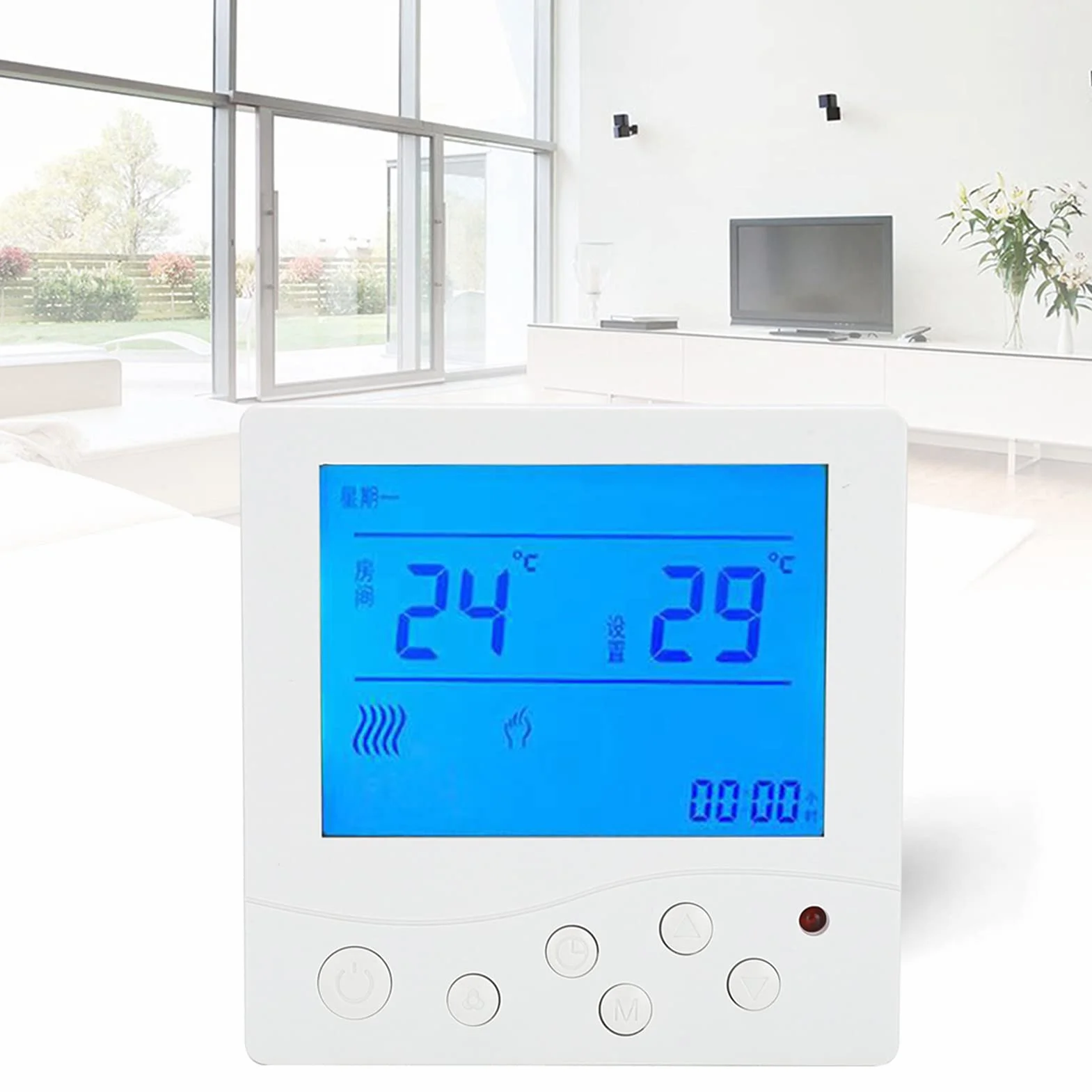 Cyfrowy Termostat Naścienny Regulator Temperatury Ac220V Wyświetlacz Lcd Ogrzewanie Wodne Panel Sterowania Temperaturą Ogrzewania Podłogowego 5-4,Termostat