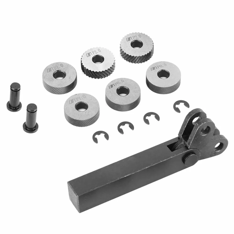 Rändelwerkzeug Stahl 7 Sztuk 0,5/1/2mm Diagonalne Dual Linear Do Obrabiarek
