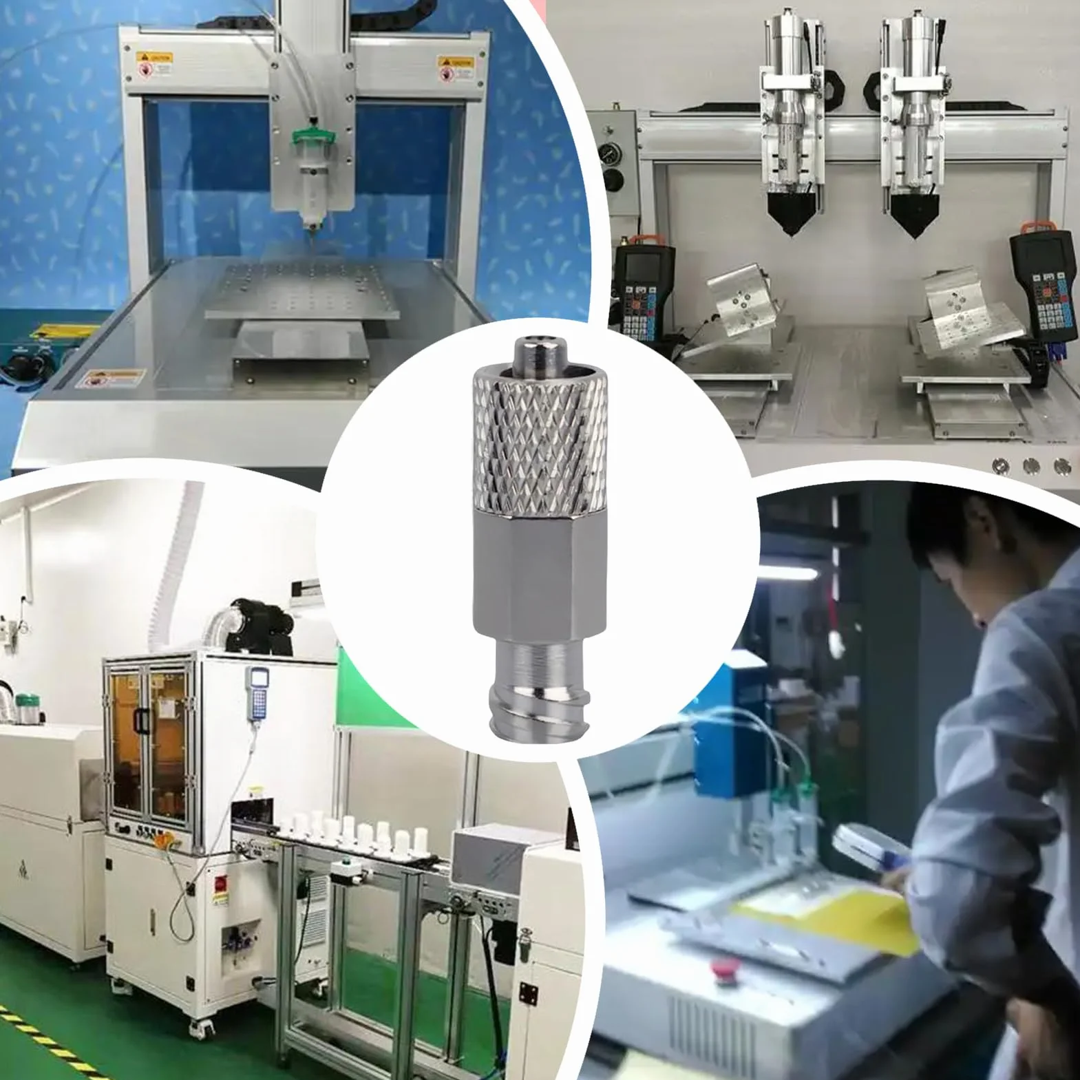 Luer Lock Przedłużacz,6 Sztuk Adapter z Zamkiem Luer ze Stali Nierdzewnej | Precyzyjne Metalowe Przedłużaki Z Gwintem Szczelne Do Laboratorium Warsztatu Samochodowego Rolnictwa Domu