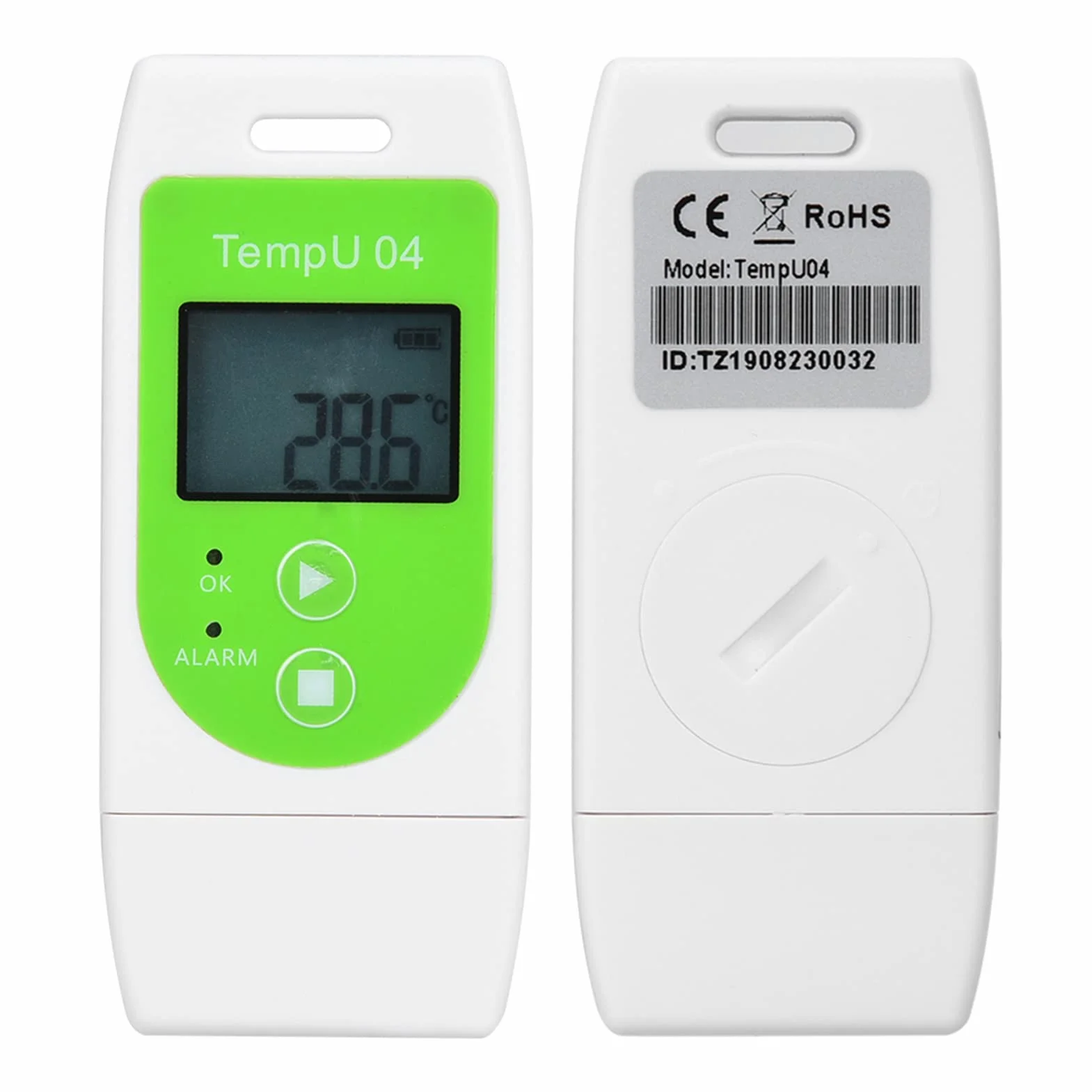 Cyfrowy Rejestrator Temperatury USB 32000 Punktów z Raportami PDF i CSV Wyświetlacz LCD
