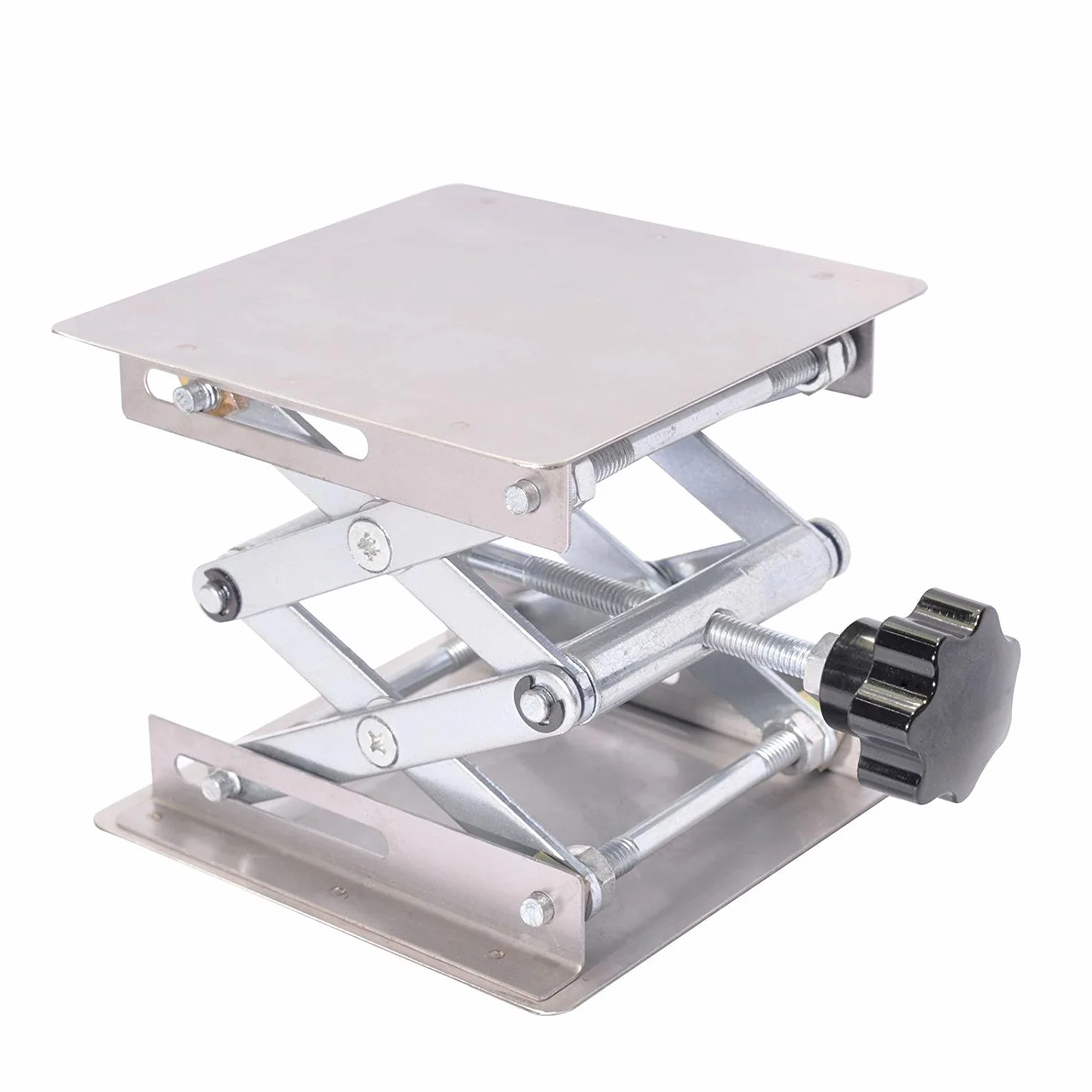 Kalolary Scientific Lab Jack - 100 x 100 mm stal nierdzewna stojak laboratoryjny stojak nożycowy podnośnik laboratoryjny do eksperymentu naukowego