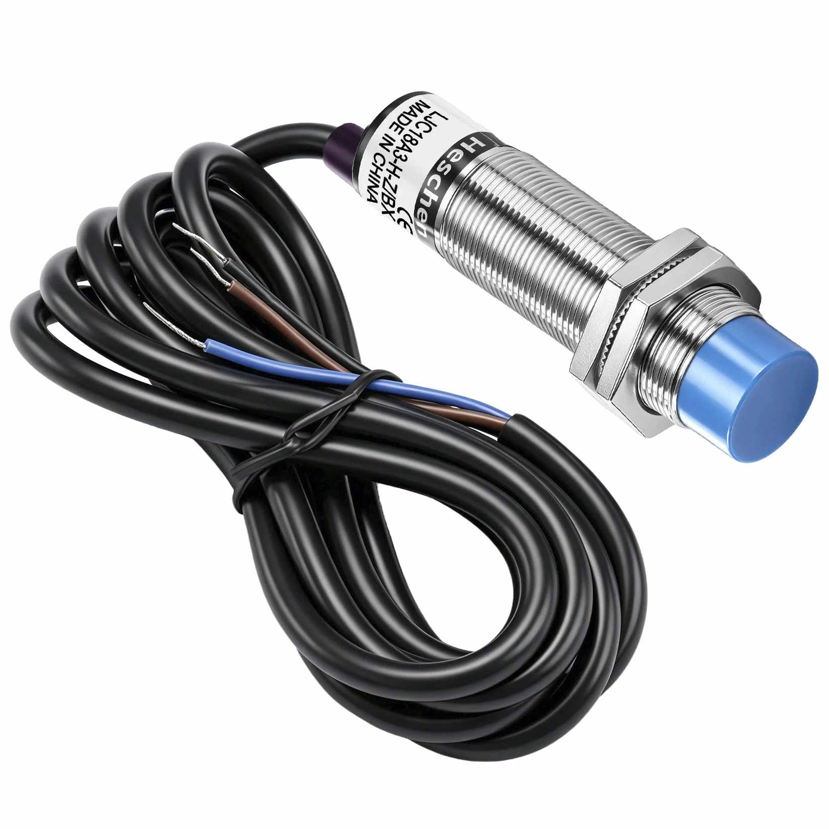 Heschen M18 Przełącznik do pojemnościowego czujnika zbliżeniowego LJC18A3-H-Z/BX 10 mm 10-30VDC 200mA NPN Normalnie otwarty (NO) 3 przewody