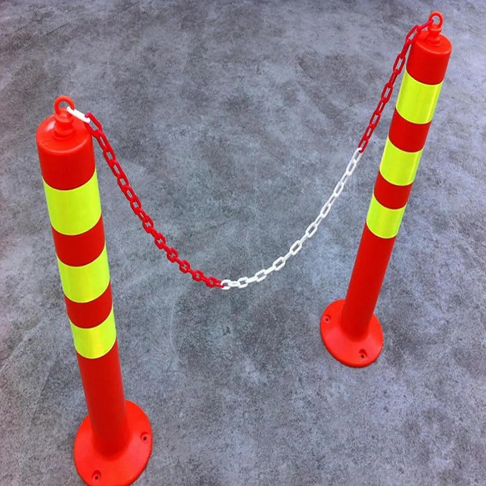 Łańcuch odgradzający z tworzywa sztucznego 10 m x 6 mm czerwono-biały