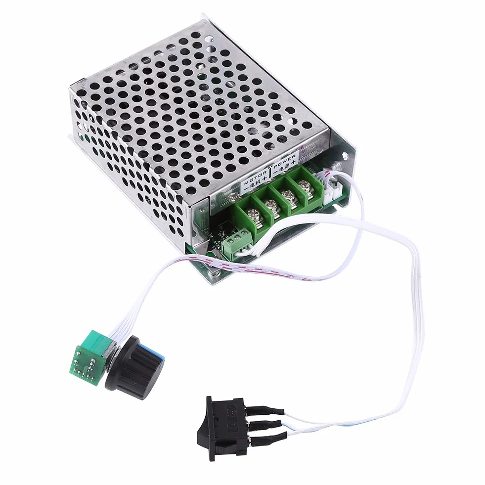 Regulator silnika DC PWM 12V 24V 36V 40A odwracalny przełącznik prędkości o wysokiej mocy CCM6Ds-B