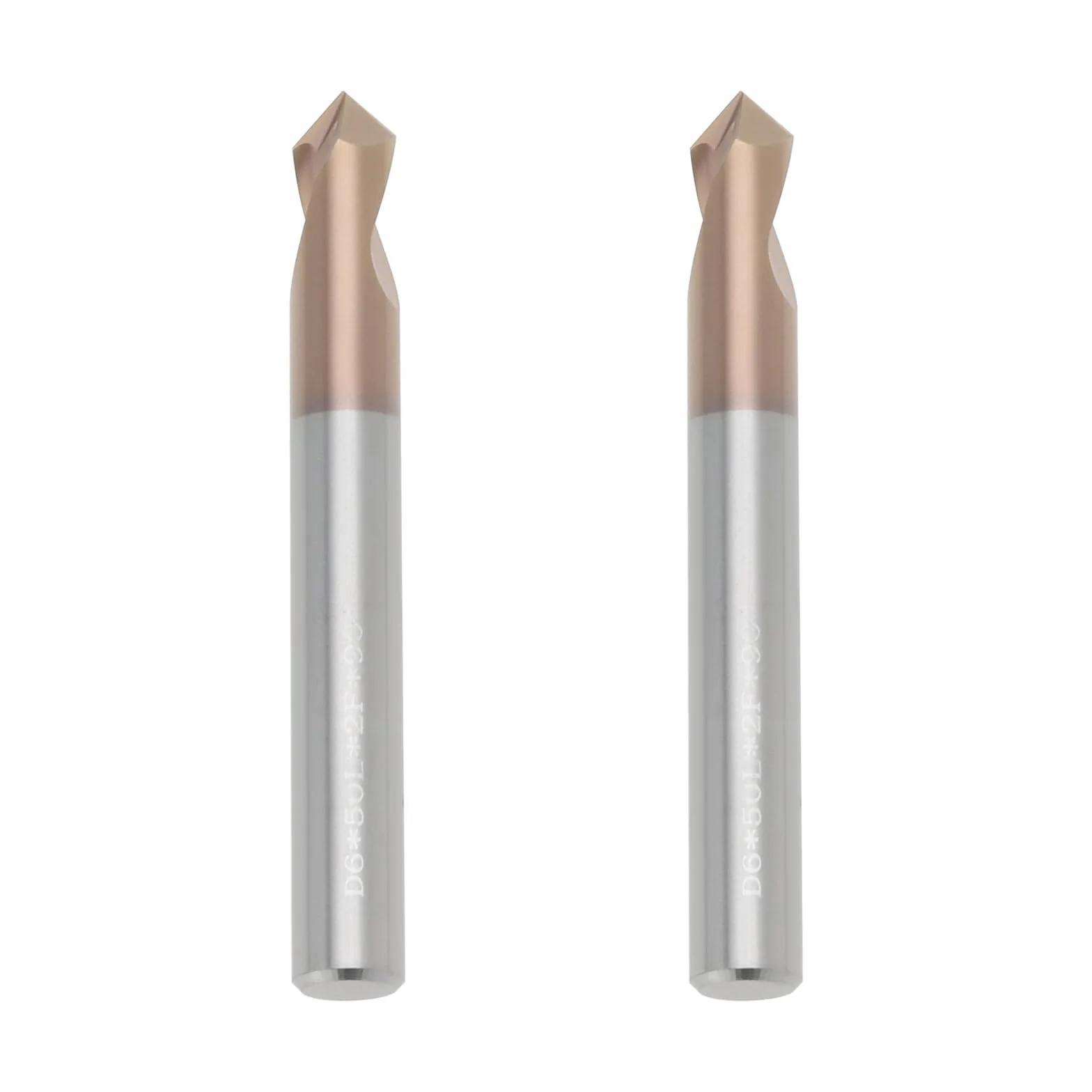 Frez V rowek 90 stopni 6 mm z powłoką TiSiN z twardego stopu do grawerowania fazowania 2 szt.