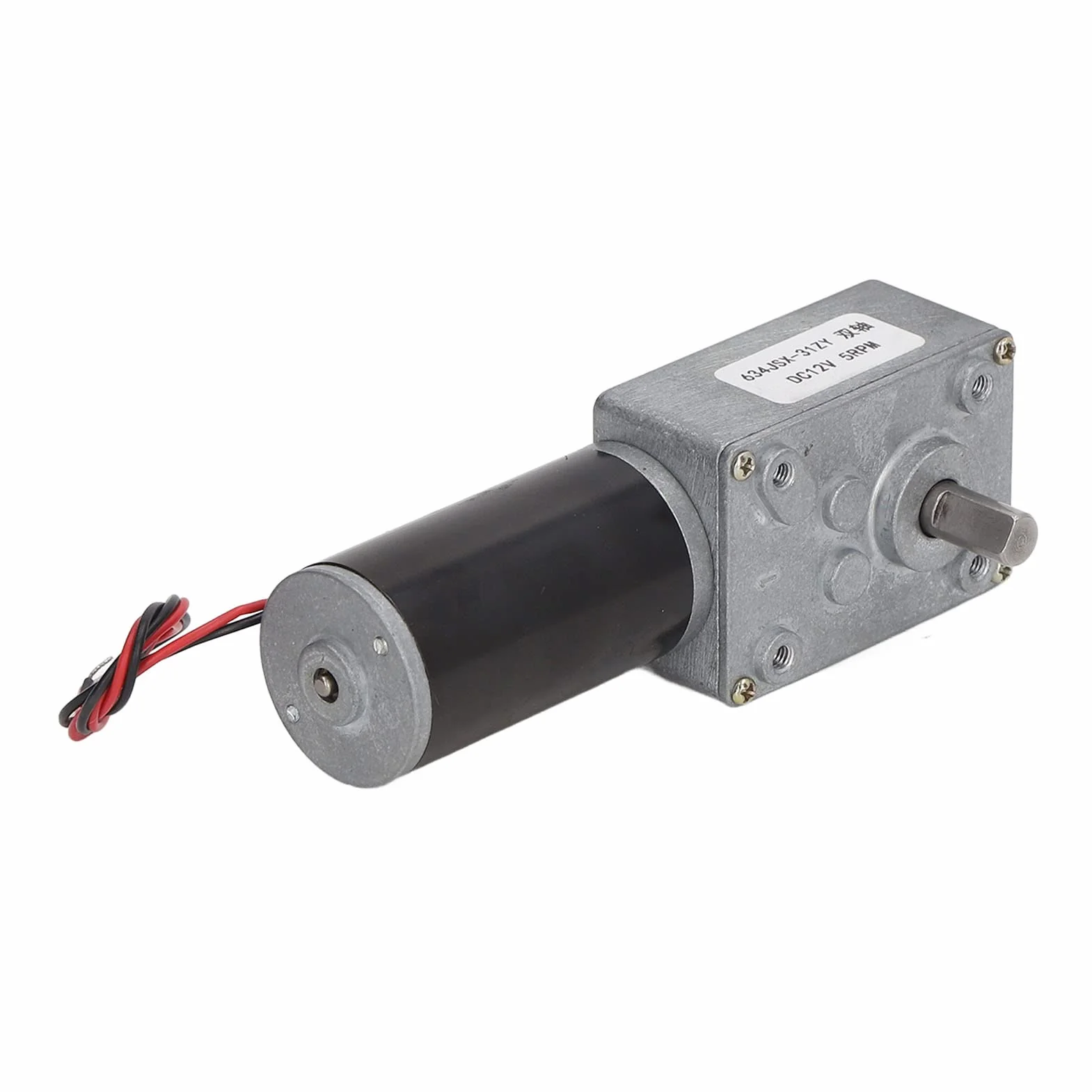 Motoreduktor Turbinowy DC 12V Samoblokujący Podwójny Wał 5 obr./min CW CCW