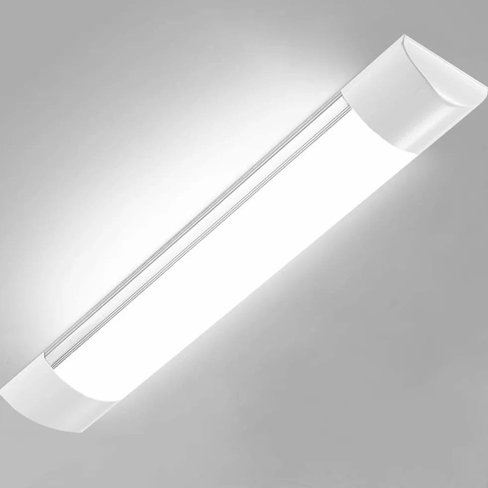 Sararoom Lampa LED do wilgotnych pomieszczeń, 30 cm, 10 W, 1200 lm, lampa sufitowa LED, warsztatowa, rurka, 3000 K, ciepła biel, świetlówka, listwa świetlna do garażu, biura, sypialni, kuchni, piwnicy