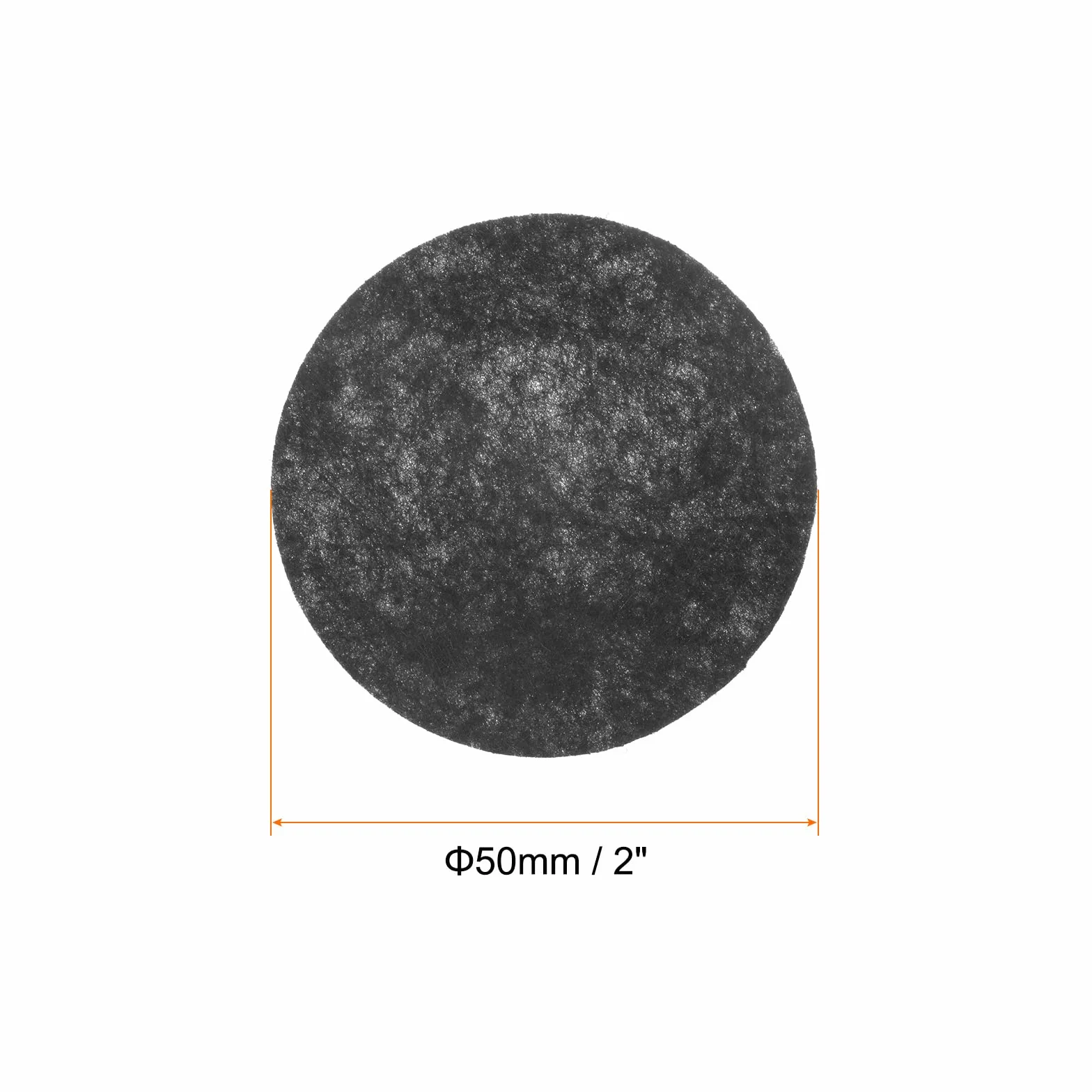 sourcing map 100 szt. okrągłe filcowe koła 50 mm 2" rzemiosło podkładki filcowe włóknina poduszka filcowa czarna
