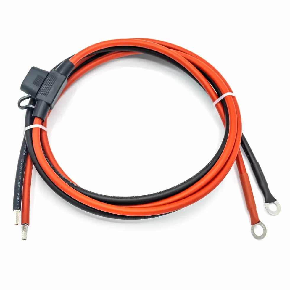 WATTSTUNDE Kabel do akumulatora 6 mm2 z bezpiecznikiem – akumulator solarny do regulatora ładowania 1,5 m (6 mm² z bezpiecznikiem 30 A)