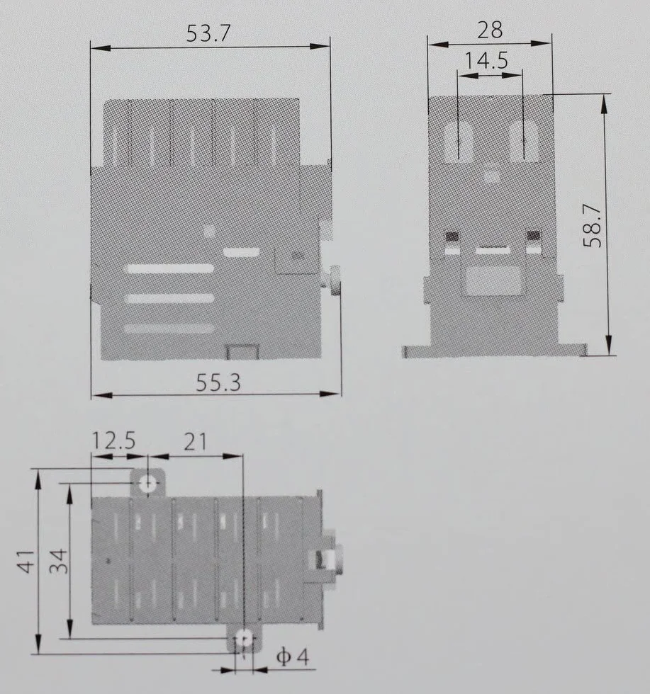 Stycznik silnika KEDU JD3/JD4 4 styki NO 230V 400V 50Hz 10 pinów