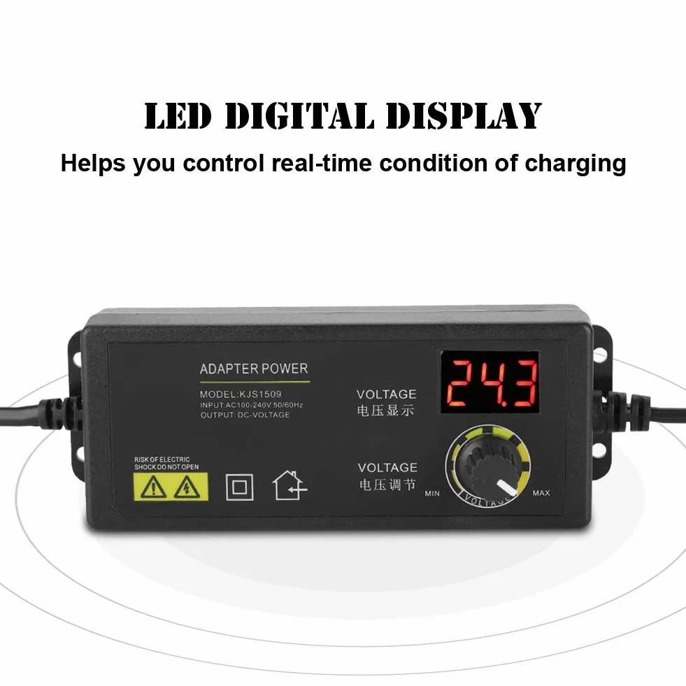 72W 3A 9 24V Regulowany Zasilacz Zasilacz Impulsowy z Wyświetlaczem Napięcia LED Regulowane Napięcie Wyjściowe Regulowany Zasilacz z wielopoziomową ochroną