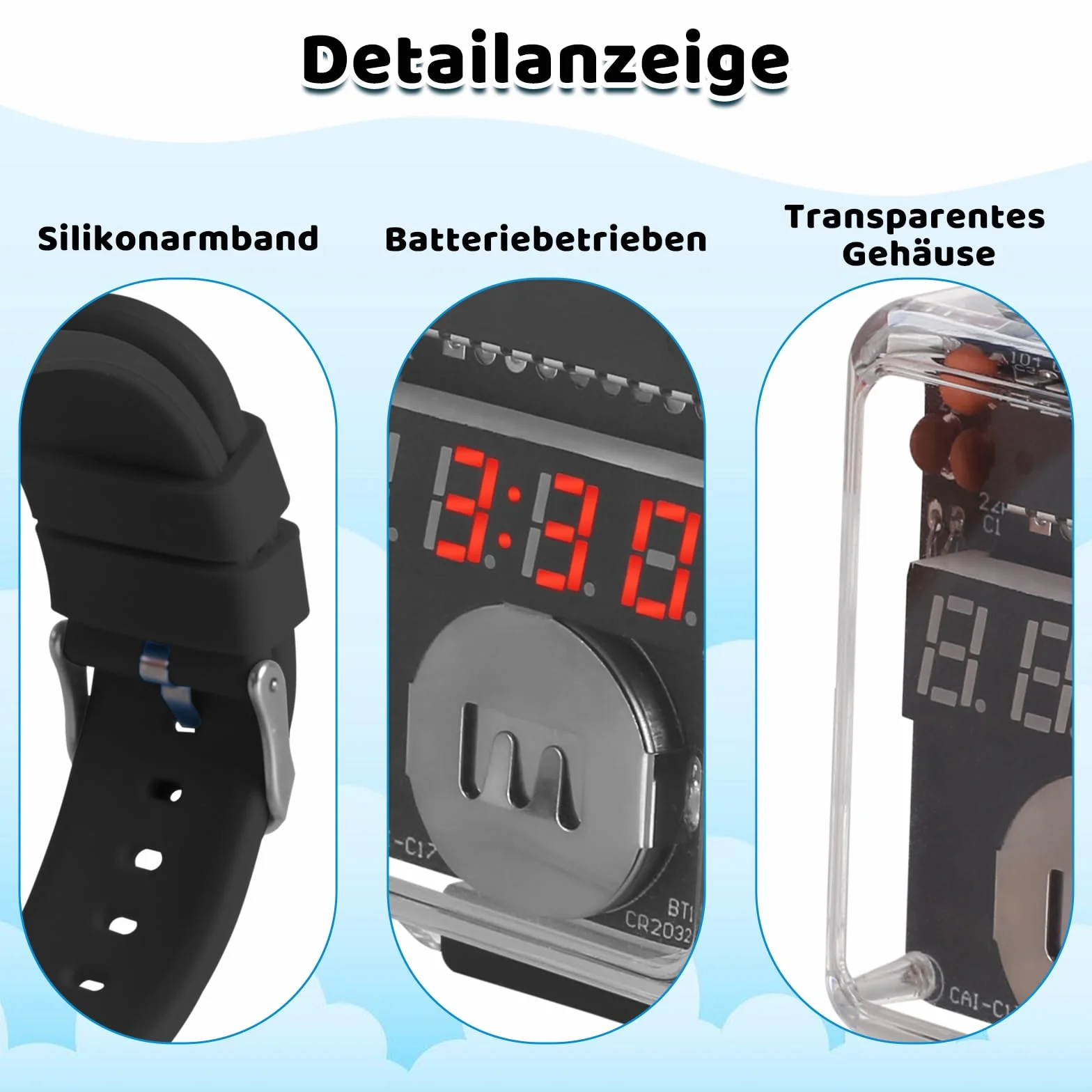 Elektroniczny zegar DIY z 4-cyfrowym wyświetlaczem LED zestaw do lutowania przezroczysta obudowa