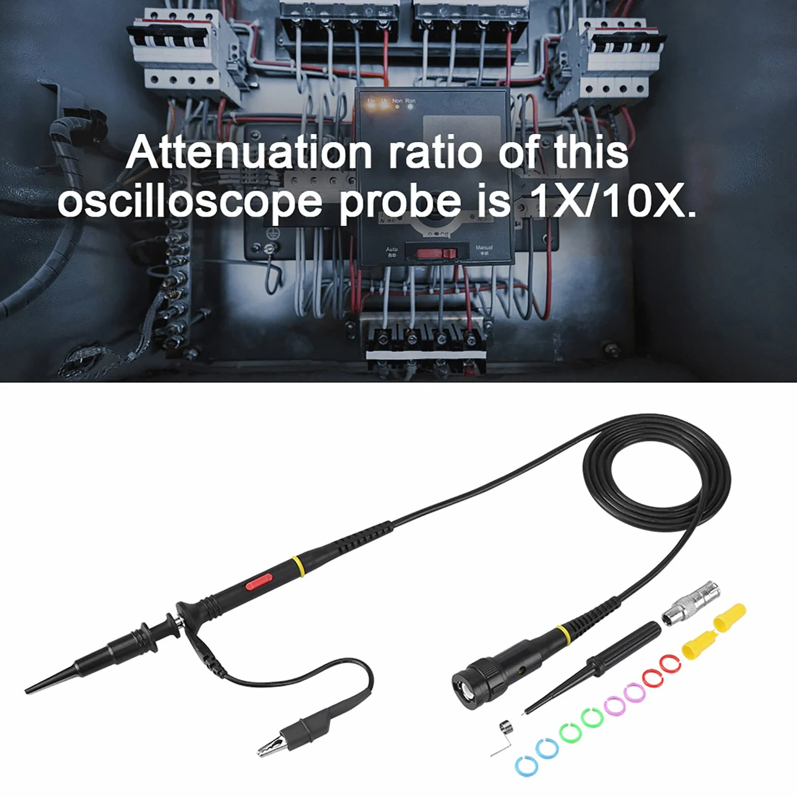 1 Szt. P2200 Uniwersalna Wysoka, Siglent Sonda Siglent Pp510 Dokładność 200 MHz Sonda Oscyloskopowa X10/X1 Zestaw Akcesoria PKCATI BNC Sondy Zaciskowe Kabel Zaciskowy, Czarny
