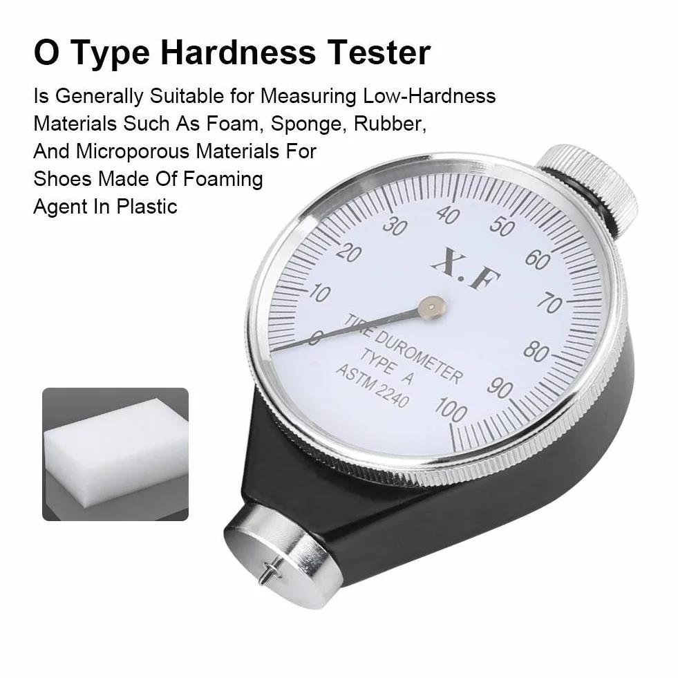Tester twardości twardościomierza opon gumowych Akozon w skali 0-100 (model O)