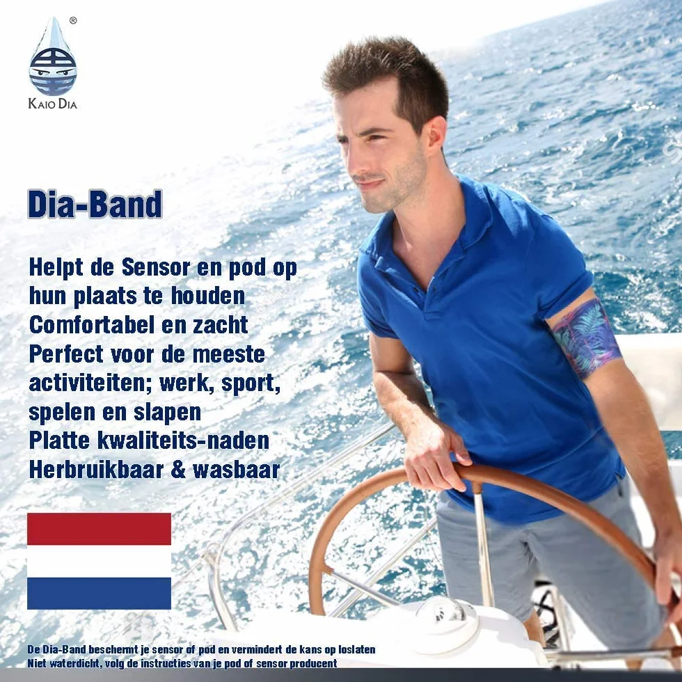 Dia-Band Mankiet Ochronny do Sensora Glukozy Freestyle Libre, Medtronic, Dexcom, Omnipod - Opaska dla Diabetyków (S 25-28 cm)