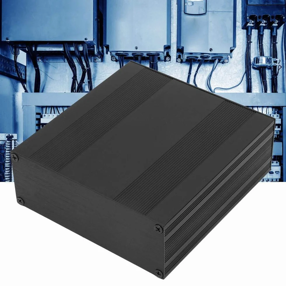 Obudowa aluminiowa czarna do projektu elektronicznego DIY dzielona