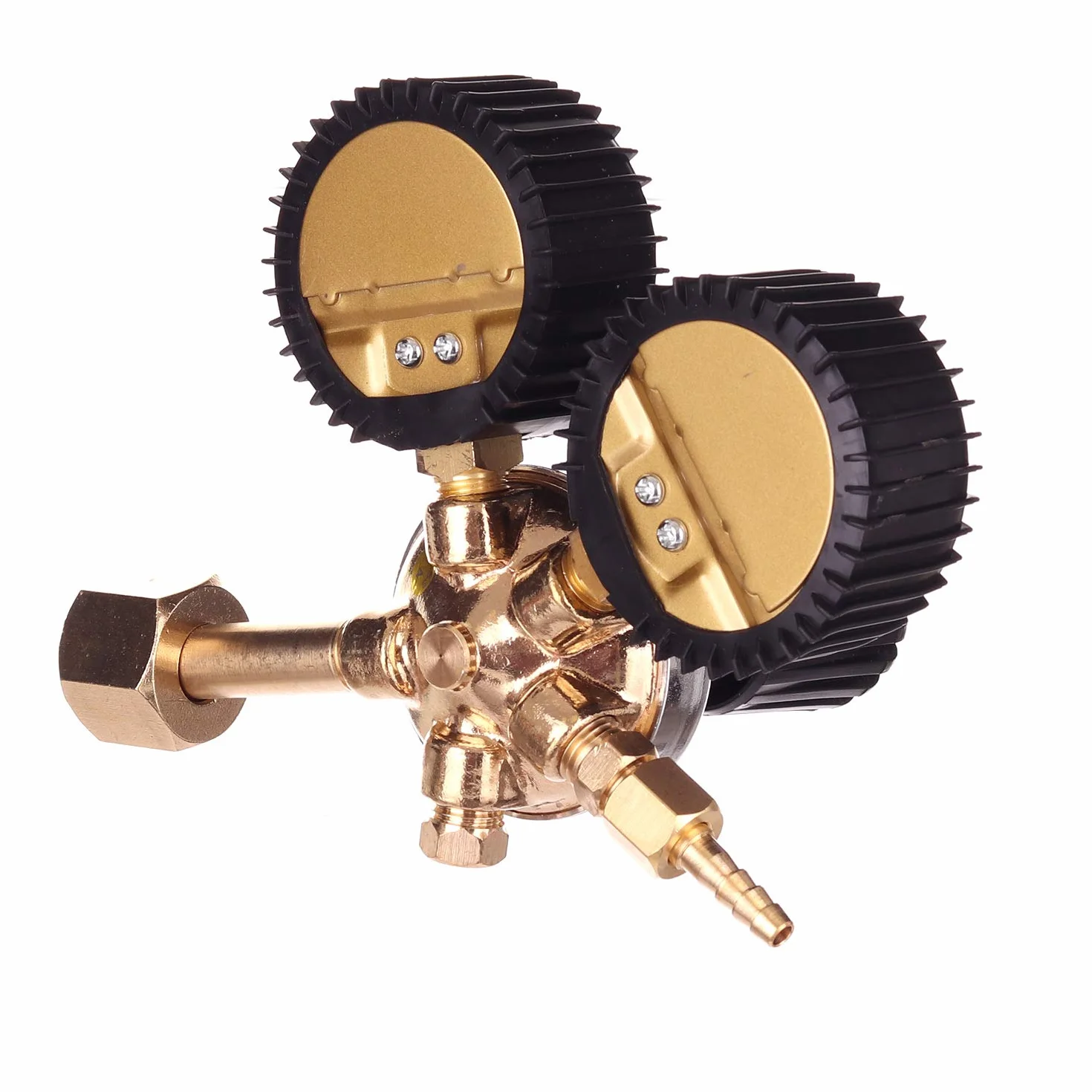 TECHNIC Reduktor Ciśnienia Powietrza do Regulatora Gazu Azotowego Odpowiedni Do Spawania Mig Mag Tig, 2 Manometry, Zawór Bezpieczeństwa Max. Przepływ 30 m3/h, Ciśnienie Wlotowe 150 Bar