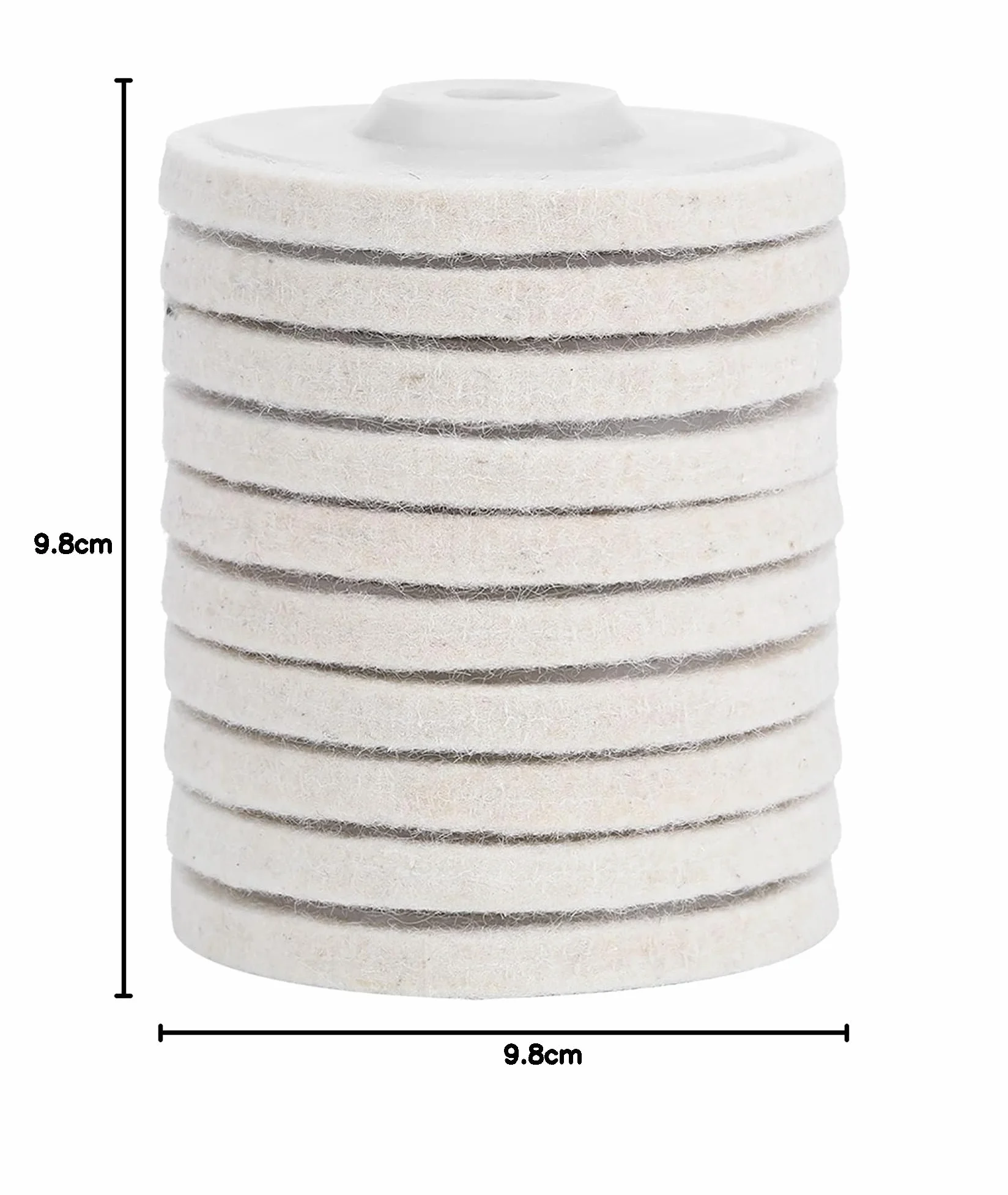 10 sztuk Wool Felt polerskie tarcze polerskie, szlifierki kątowe, tarcze polerskie, tarcze polerskie do wełny, zestaw do polerowania, do biżuterii metalowej, młynka cylindrycznego (cienka wełna)