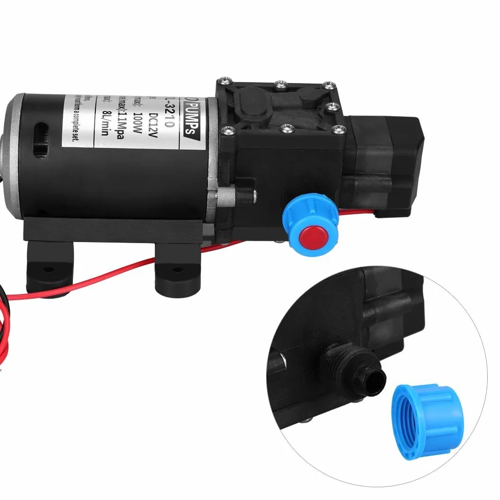 Pompa Wodna 12V DC 100W 8L/Min 160Psi Samozasysająca Membranowa