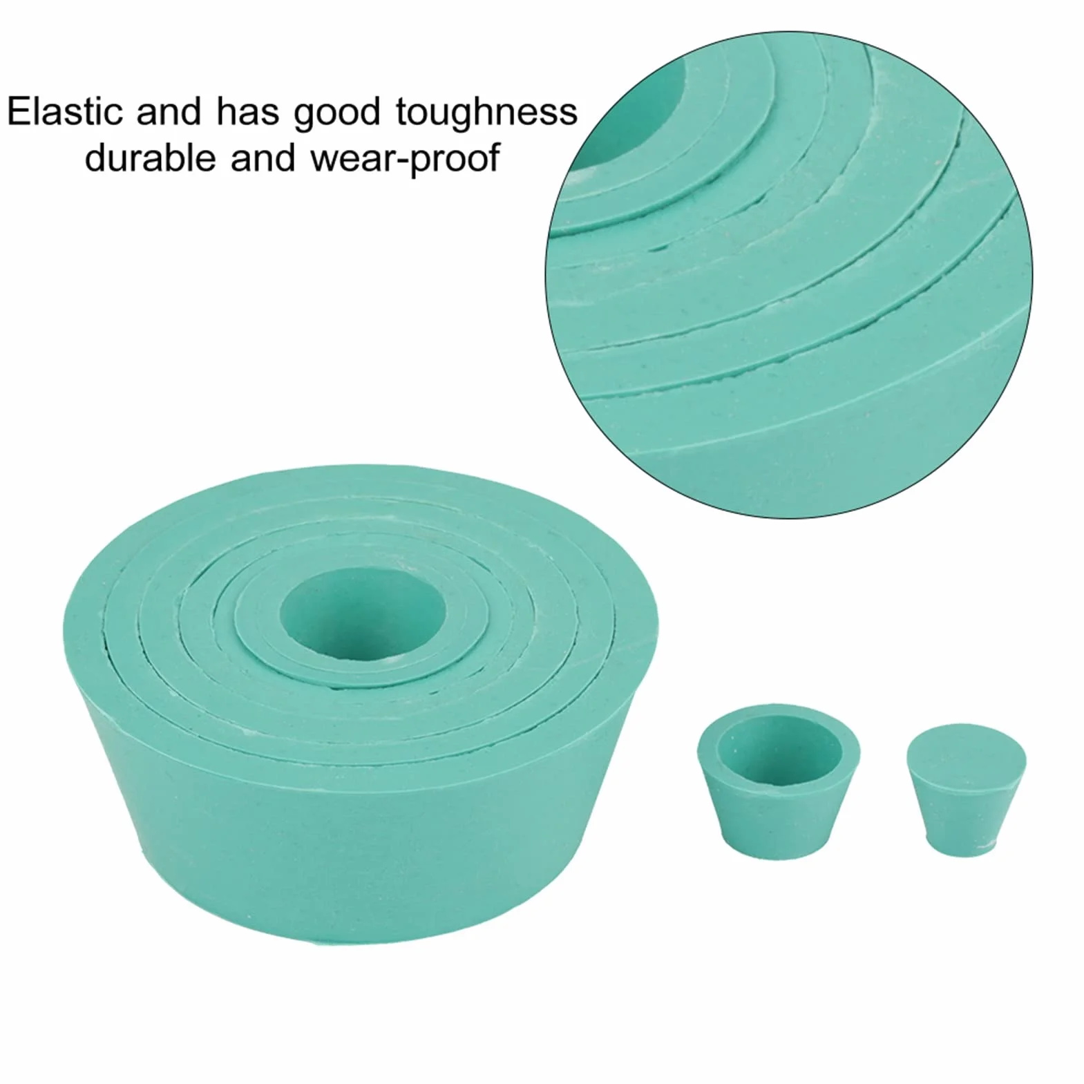 Zestaw Lejka Buchnera 60mm Porcelana Adapter Filtra Korek Gumowy