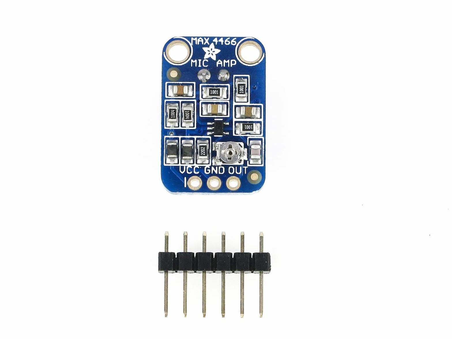 Adafruit 1063 wzmacniacz mikrofonu elektrycznego MAX4466 z regulowanym wzmocnieniem