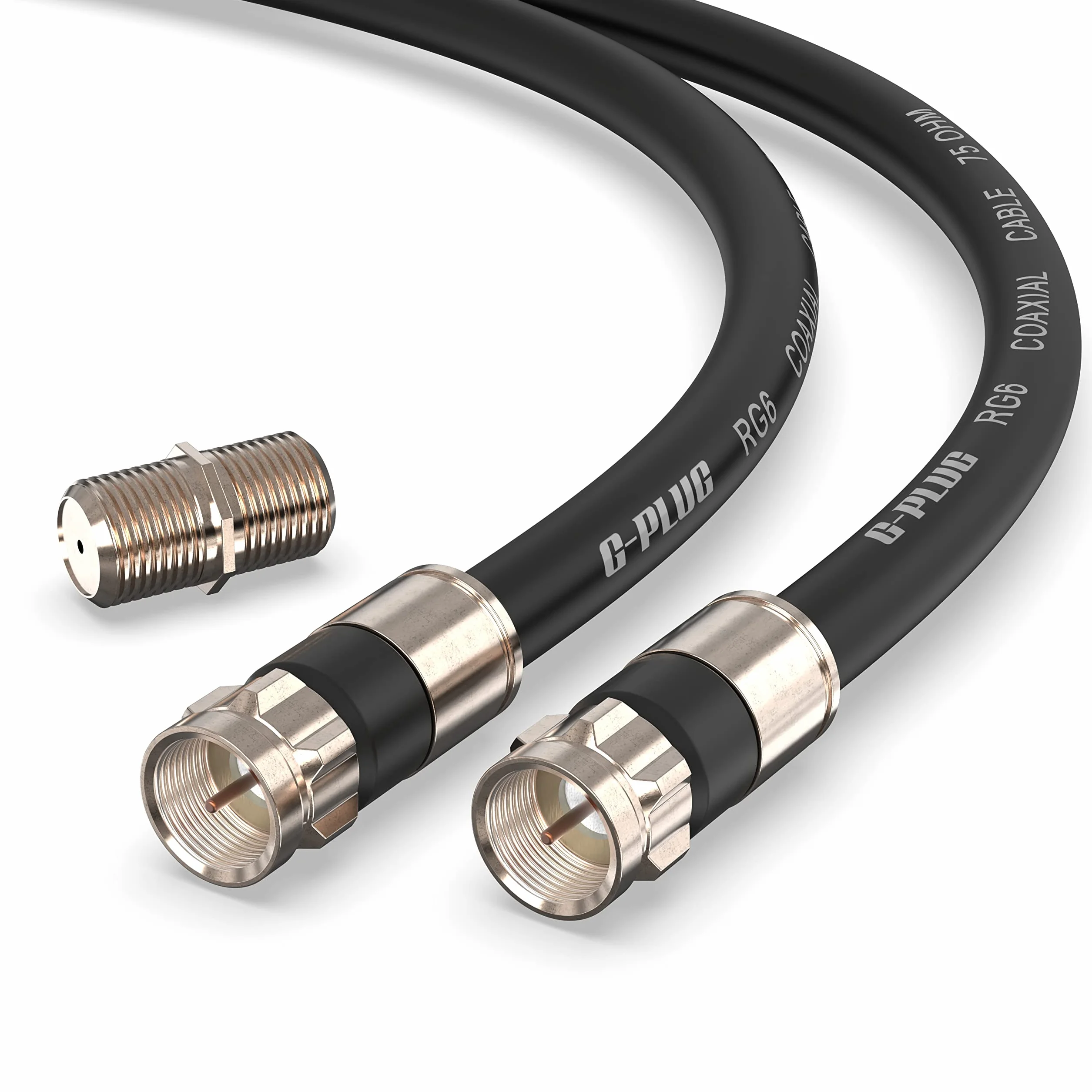 G-PLUG RG6 Zestaw kabli koncentrycznych 10 m antena satelitarna uszczelniony czarny