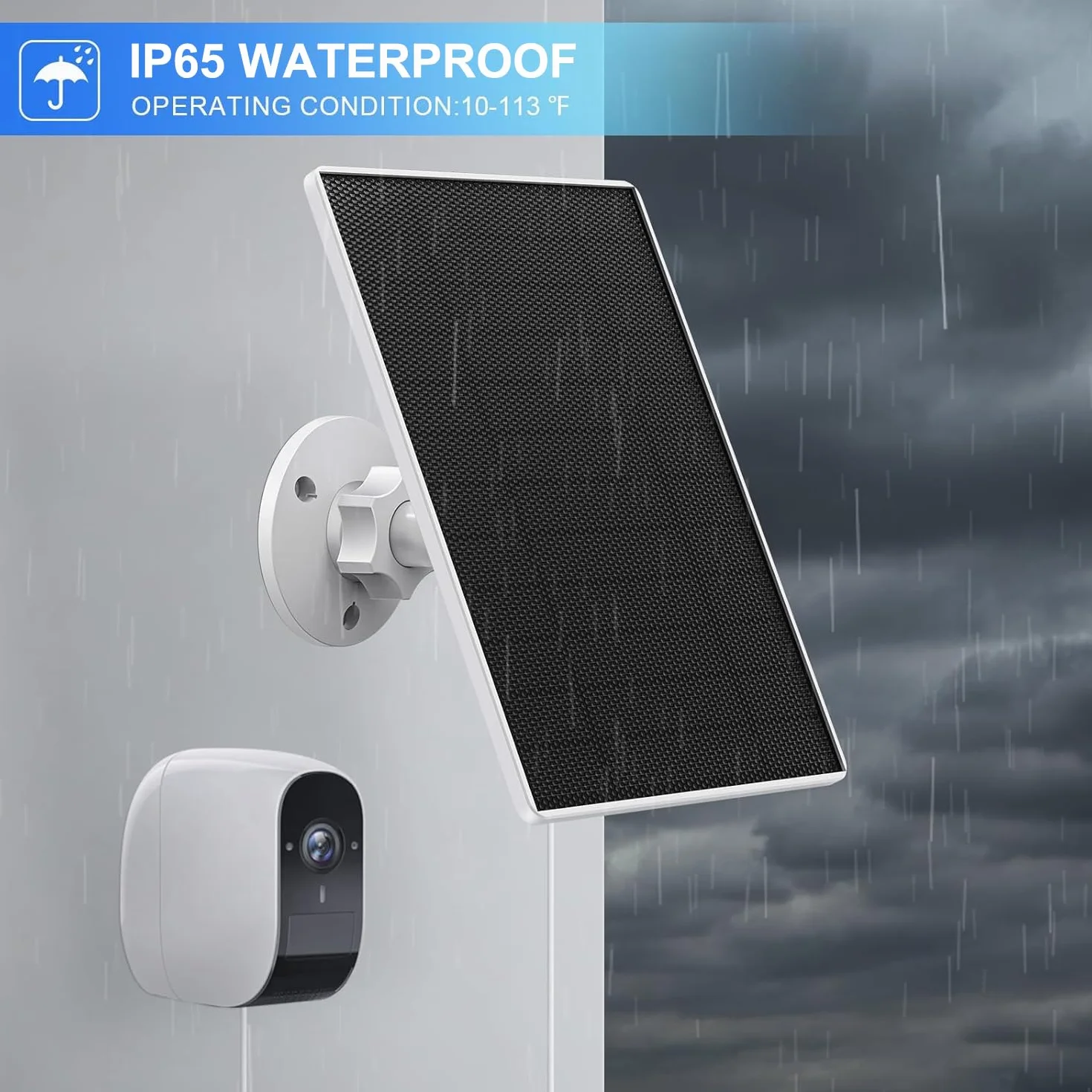 Panel słoneczny 6W do Eufy, IP65, USB-C, wodoodporny
