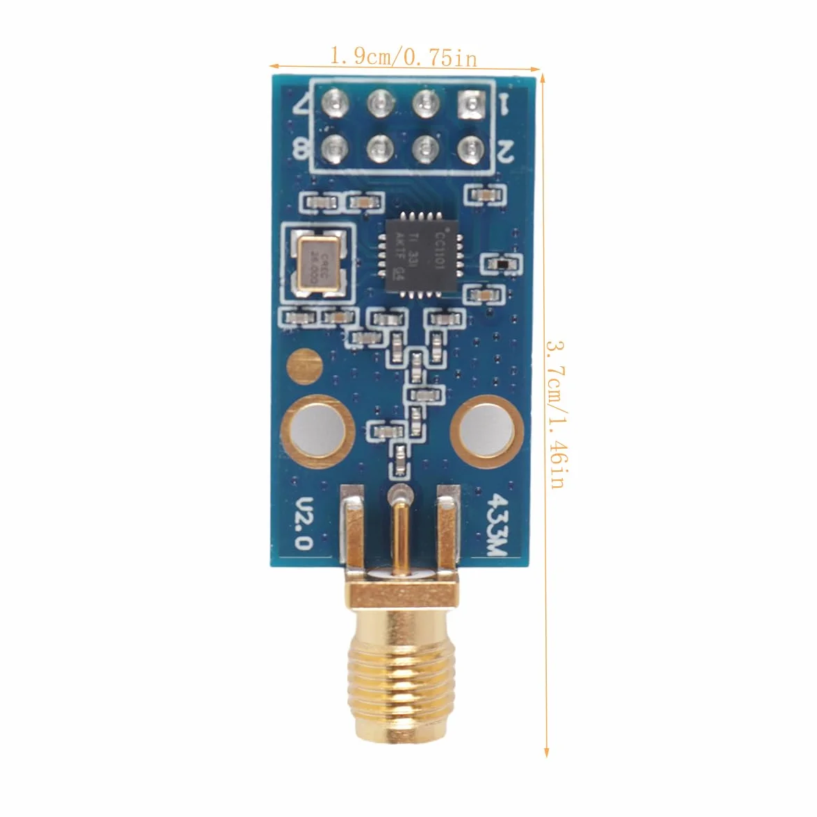 Ausi Moduł nadawczo-odbiorczy RF E07-M1101D-SMA CC1101 433 MHz - nadajnik i odbiornik zdalnej transmisji