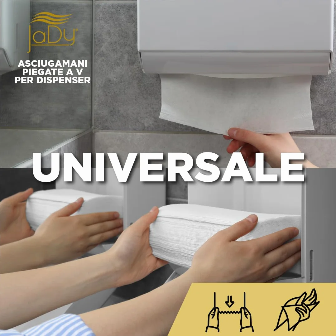 JADY LUXURY Ręczniki Jednorazowe Składane 100% Czysta Celuloza 6 Opakowań 1260 Sztuk