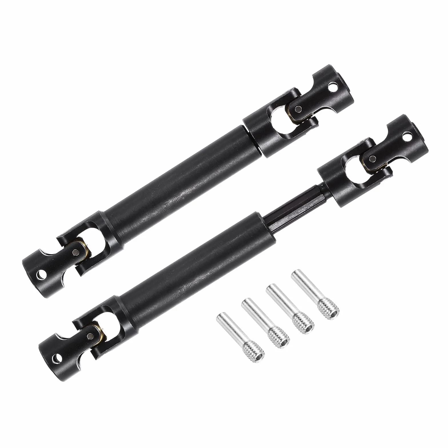 QUARKZMAN 2 Szt 1/10 RC Wał Napędowy Wał Przekładni Wał Skrzyni biegów Metalowe Uniwersalne Części Zamienne I Ulepszenie Dla 1/10 RC Cars 90046 SCX10, 95-130mm