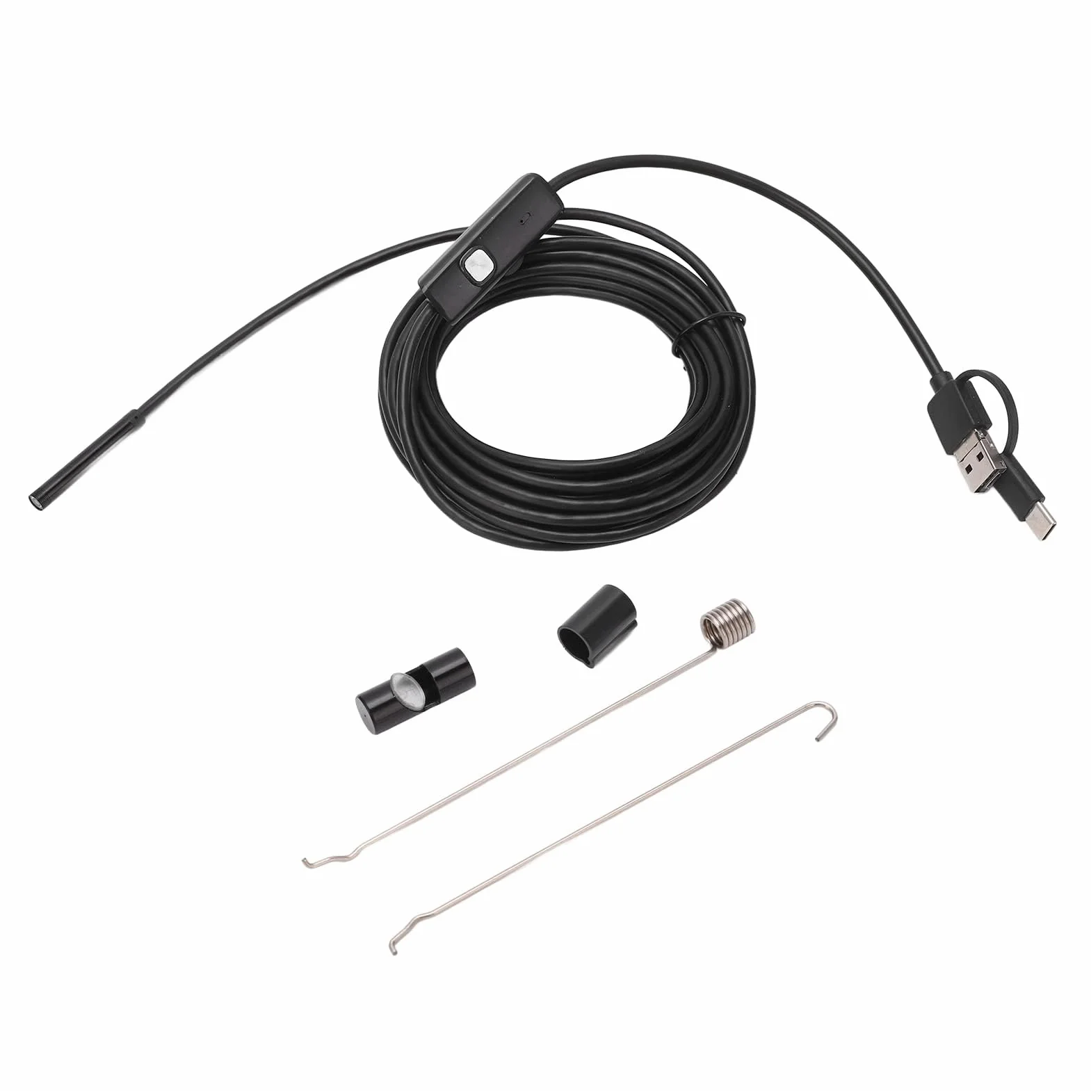 Endoskop 5,5 Mm Kamera Boroskopowa USB 3 w 1 IP67 Wodoodporna Kamera Inspekcyjna z Interfejsem Typu C do Konserwacji Inspekcyjnej (2M)