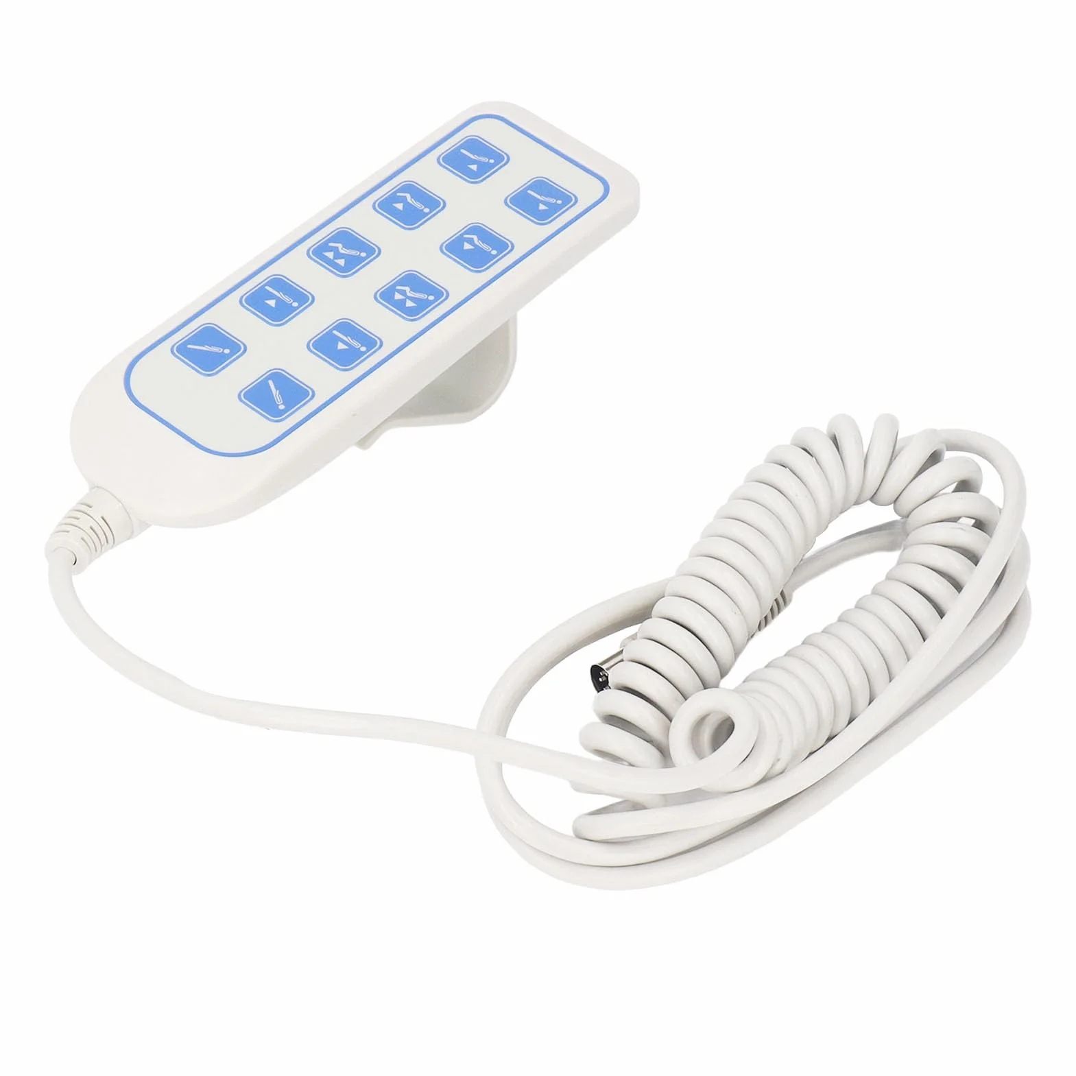 Control para Cama Electrica Telecomando Letto Ręczny Kontroler Krzesła Podnośnikowego IP66 - Elektryczny Pilot z Popychaczem do łóżka Podnoszonego 8-pinowa, 9-żyłowa Wtyczka