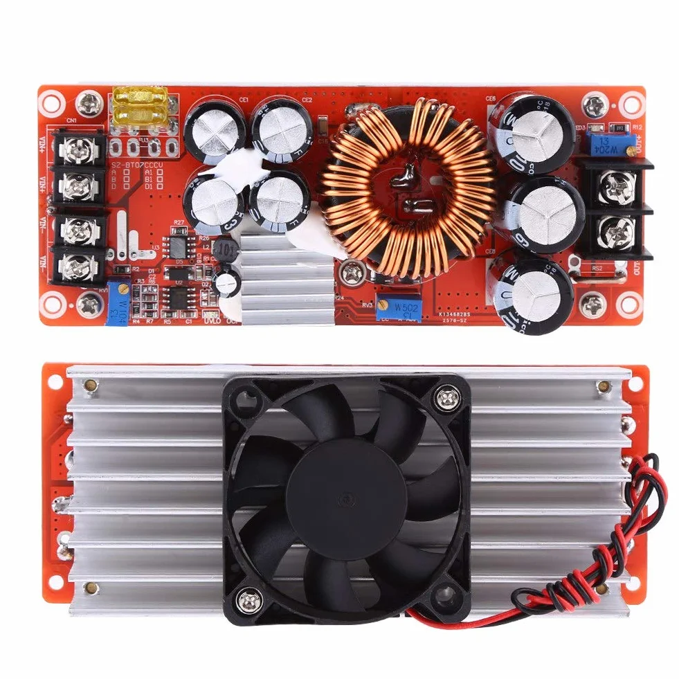 Boost Step-up DC-DC 1500 W, Moduł doładowania dla urządzeń elektrycznych, DC-DC Boost Converter Step-up Moduł Zasilania w 10~60 V out 12~90 V