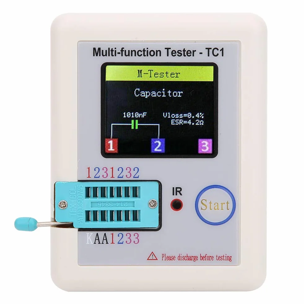 Tester tranzystorów LCR TC1 precyzyjny NPN PNP