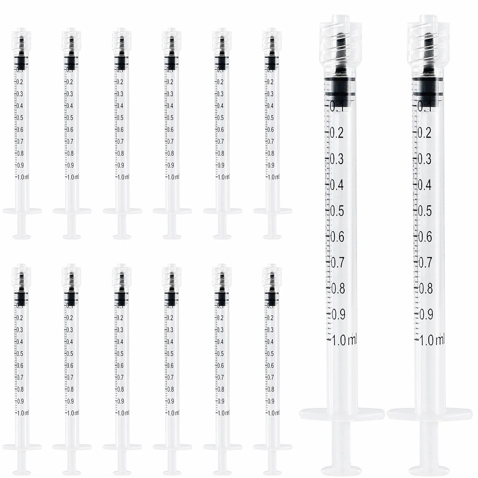 TRUEIN 14 sztuk strzykawek dozujących 1 ml Luer Lock sterylna jednorazowa bezlateksowa zestaw