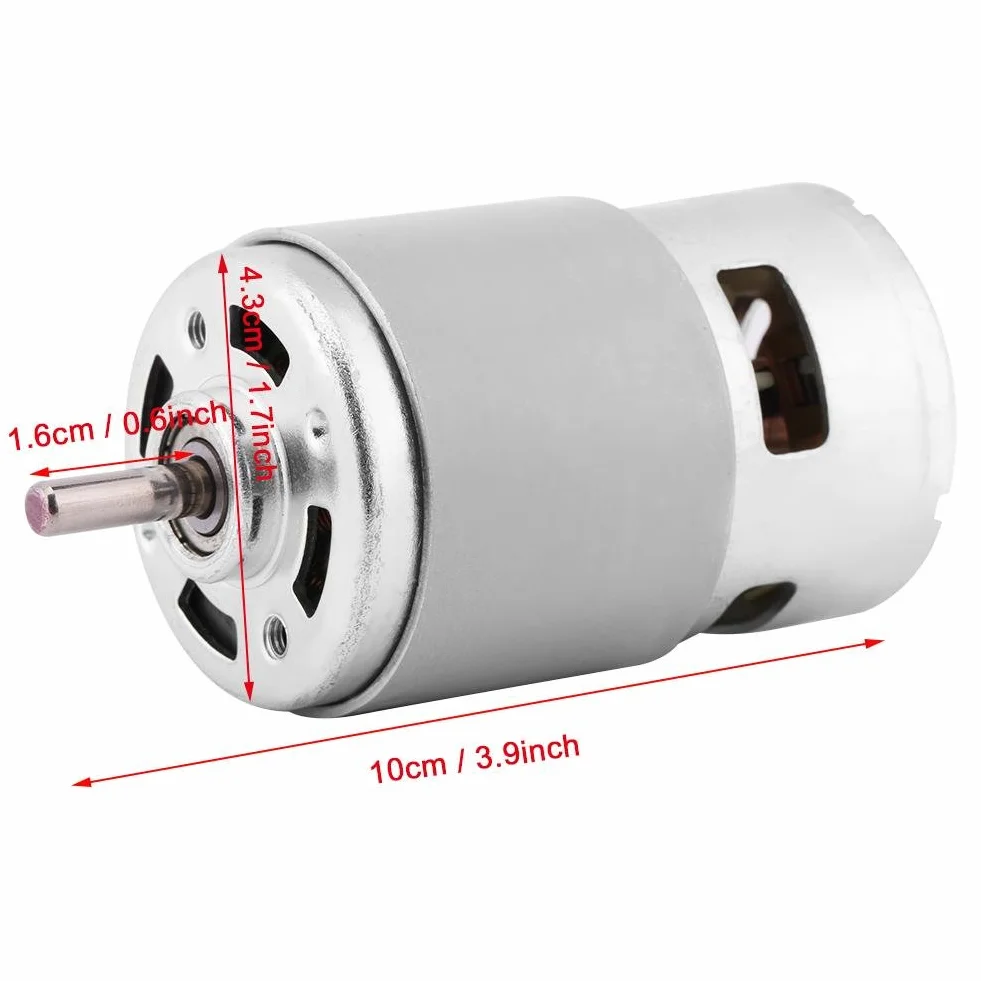 Bezszczotkowy silnik 775 DC 12 V 150 W 13000-15000 TR/min. Duży moment obrotowy silnika o dużej mocy, miniaturowy silnik bezszczotkowy DC do elektronarzędzi