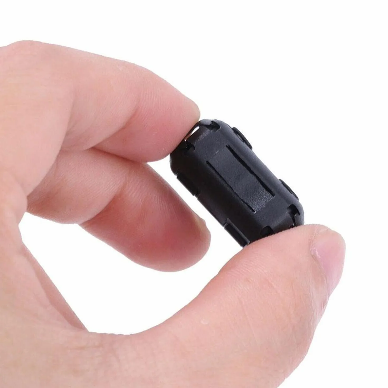 JZK 25 x czarny klips z pierścieniem ferrytowym RFI EMI klips do kabla tłumiącego hałas, średnica wewnętrzna 3,5 mm 5 mm 7 mm 9 mm do kabla USB, kabla myszy i kabla klawiatury