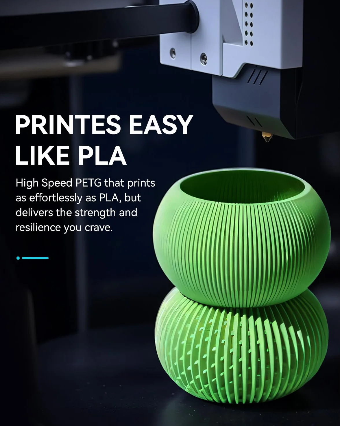 Sunlu filament PETG 1,75 mm 1 kg szpula czarny do drukarek 3D FDM 30–600 mm/s