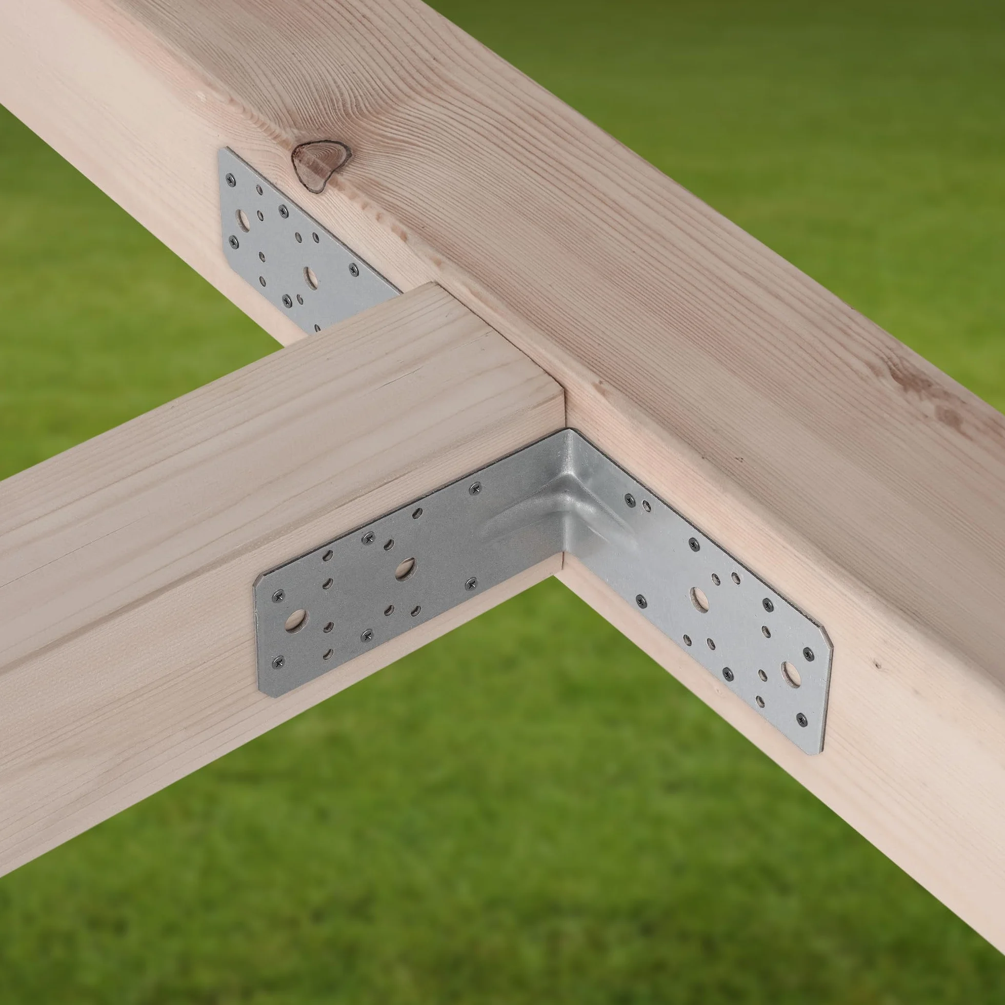 KOTARBAU Kątownik Ciesielski 150 x 150 x 65 mm Stal ocynkowana z Przetłoczeniem 12 szt.