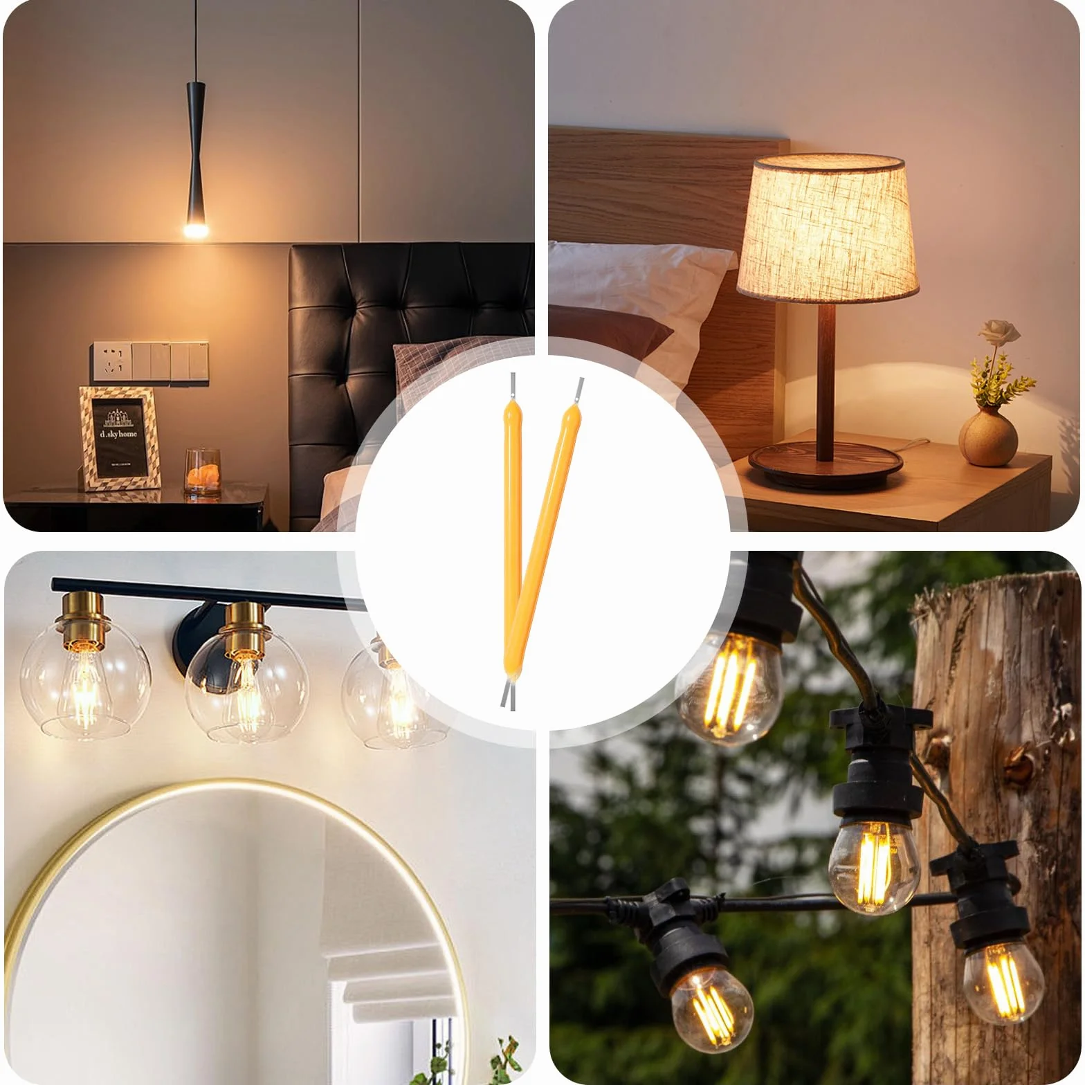 100 sztuk części zamiennych z filamentem LED, 38 mm, 3 V, części żarnikowe żarówek, filament żarówek, żarnik z ciepłym światłem, elastyczne akcesoria świetlne do oświetlenia DIY, oświetlenie domu
