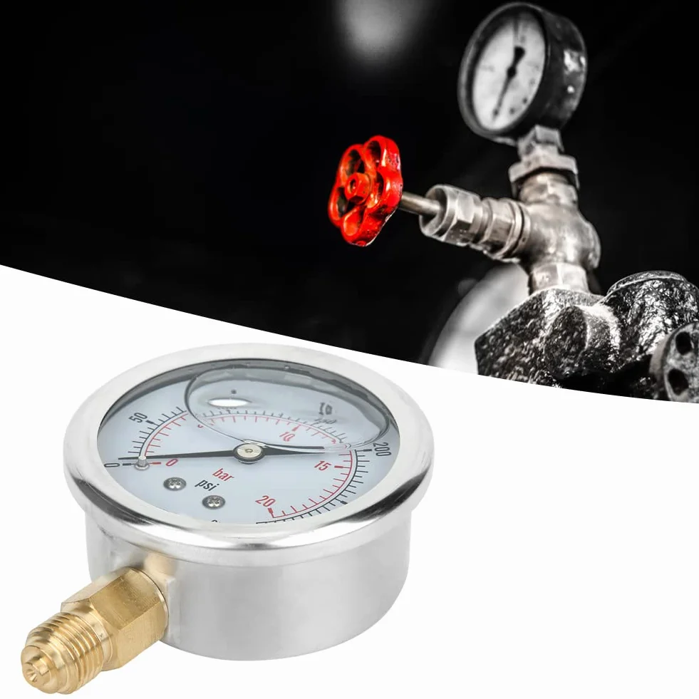 Manometr Promieniowy Y60 TS PGG604-20bar 1/4BSP Olejem Kadimendium 300 Bar Ciśnienie