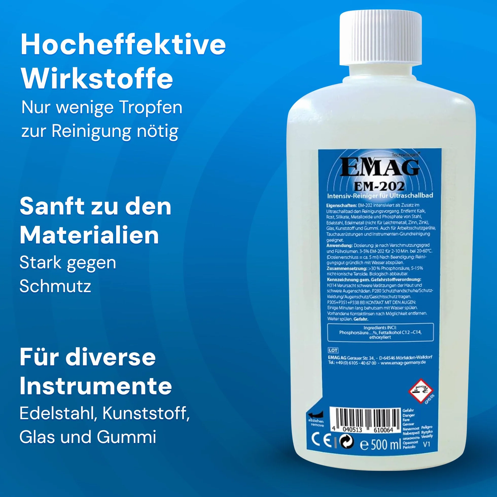 EMAG Intensywny Środek Czyszczący EM-202 500ml do stali, szkła, gumy