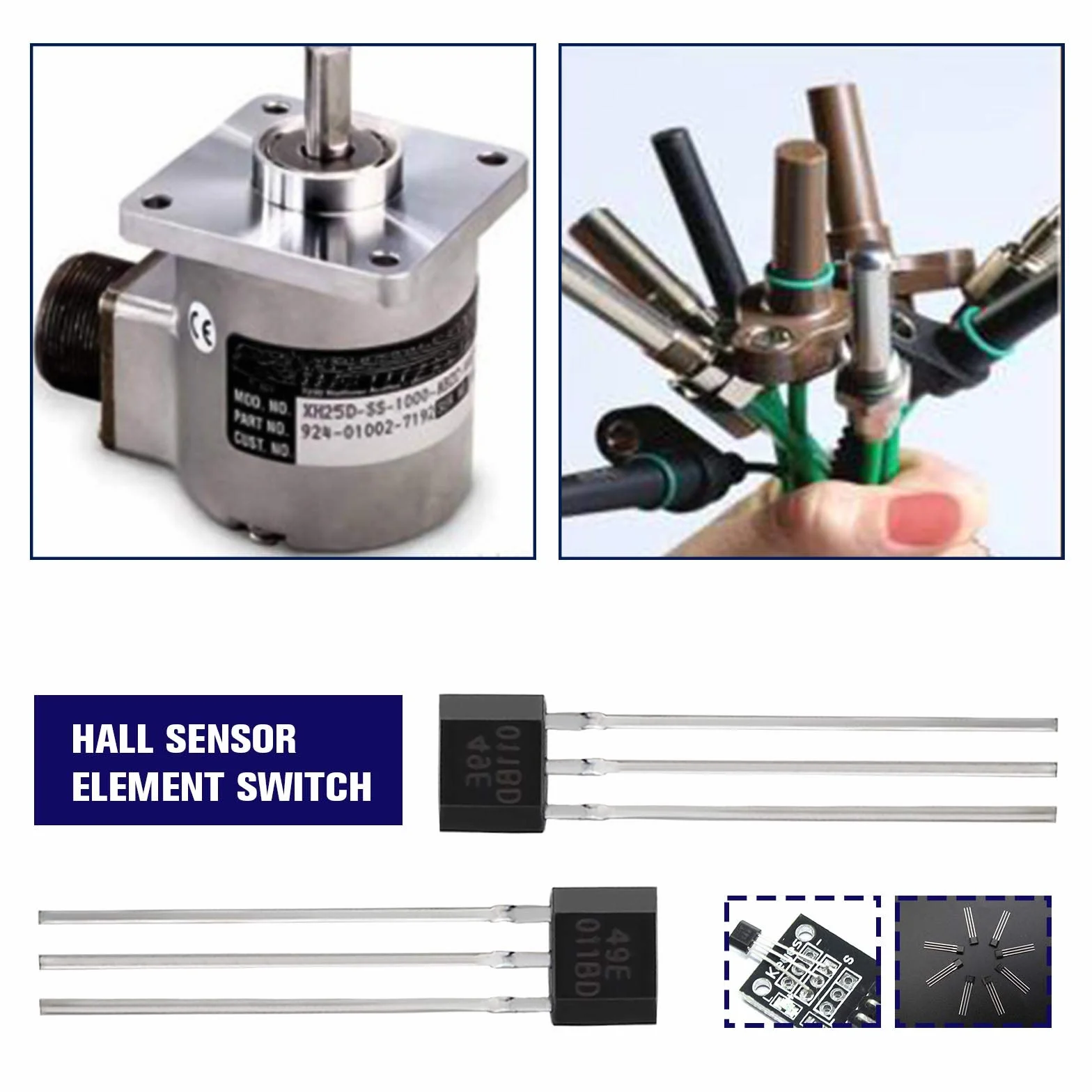 10 x 49E OH49E S49E SS49E TO-92 liniowe czujniki efektu halowego wykrywacz magnetyczny 3-pinowy czujnik czułego przełącznika do naprawy silników elektrycznych