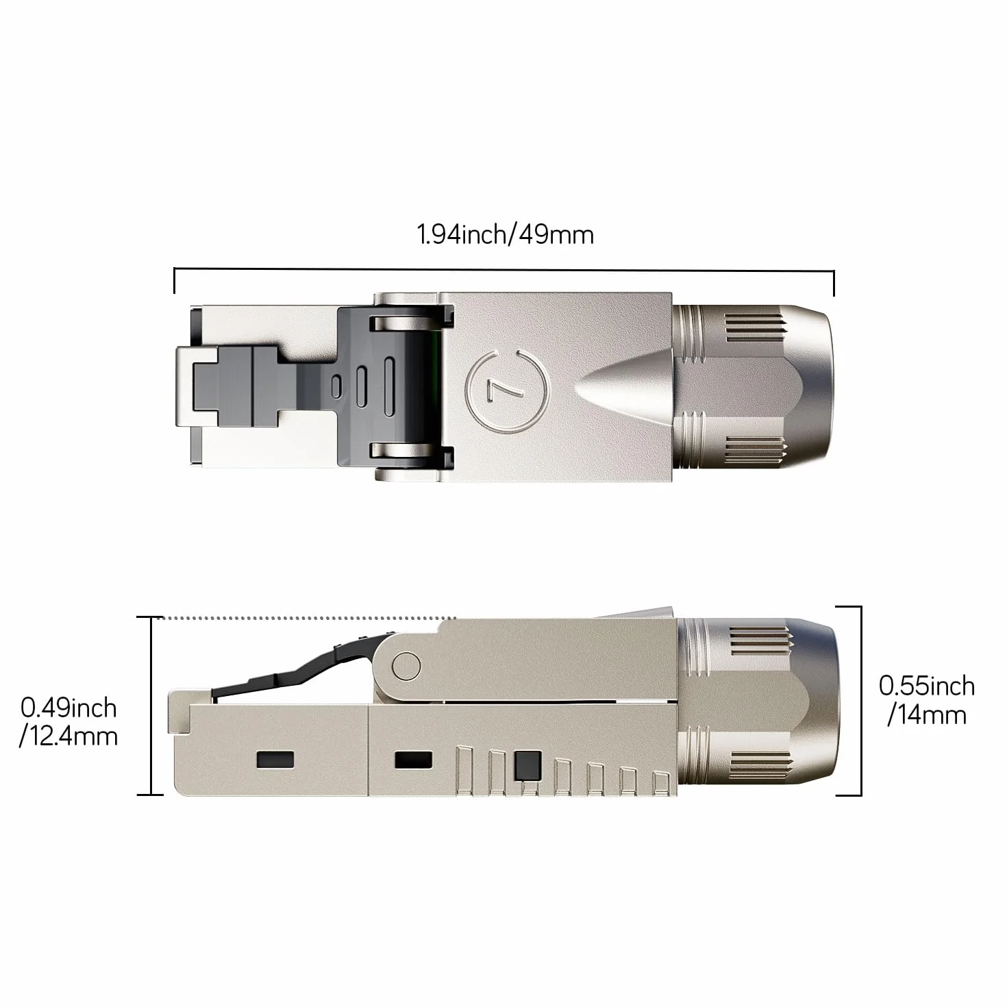 FGB CAT7 wtyczka sieciowa LSA ekranowana 10 Gbps 600 MHz 4 sztuki