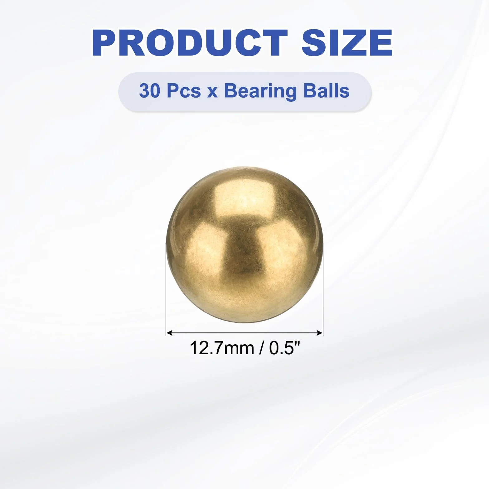 QUARKZMAN Łożyska kulkowe 30 szt. 1/2" 12,7 mm H65 mosiężne precyzyjne
