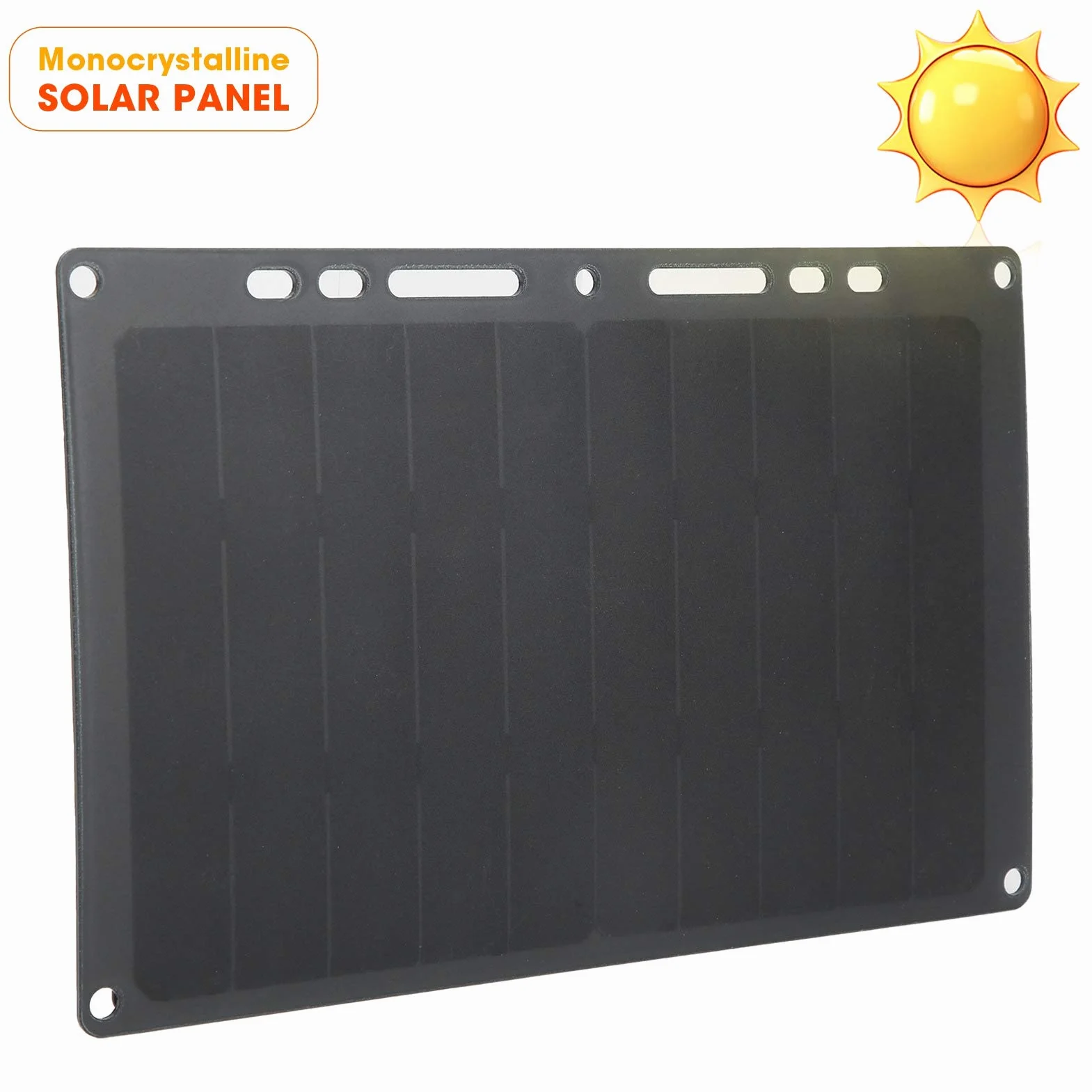 6V 10W Monokrystaliczny panel słoneczny Przenośny panel słoneczny ze standardowym regulatorem napięcia USB/1700mAh Wydajność do 24%