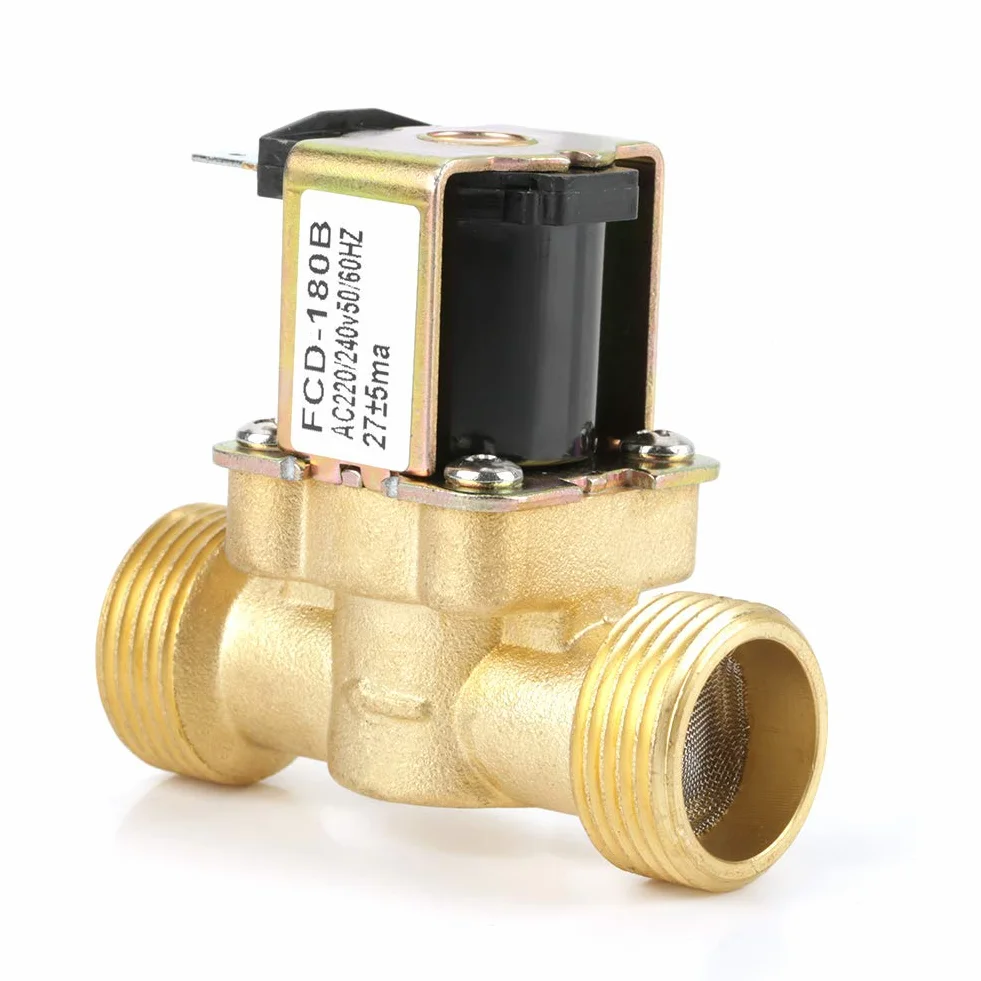 Elektryczny zawór elektromagnetyczny G3 / 4 wlot wody 2-drożny N/C AC Normalnie zamknięty 220/240V FCD-180B