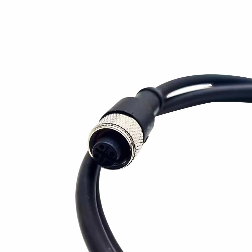 M12 5-biegunowy kabel wtykowy z podwójnym końcem, 12 mm wtyczka A-Code Aviation, okrągły łącznik wtykowy, IP67, wodoszczelna przemysłowa wtyczka okrągła, wtyczka do gniazda, prosta (1 m)